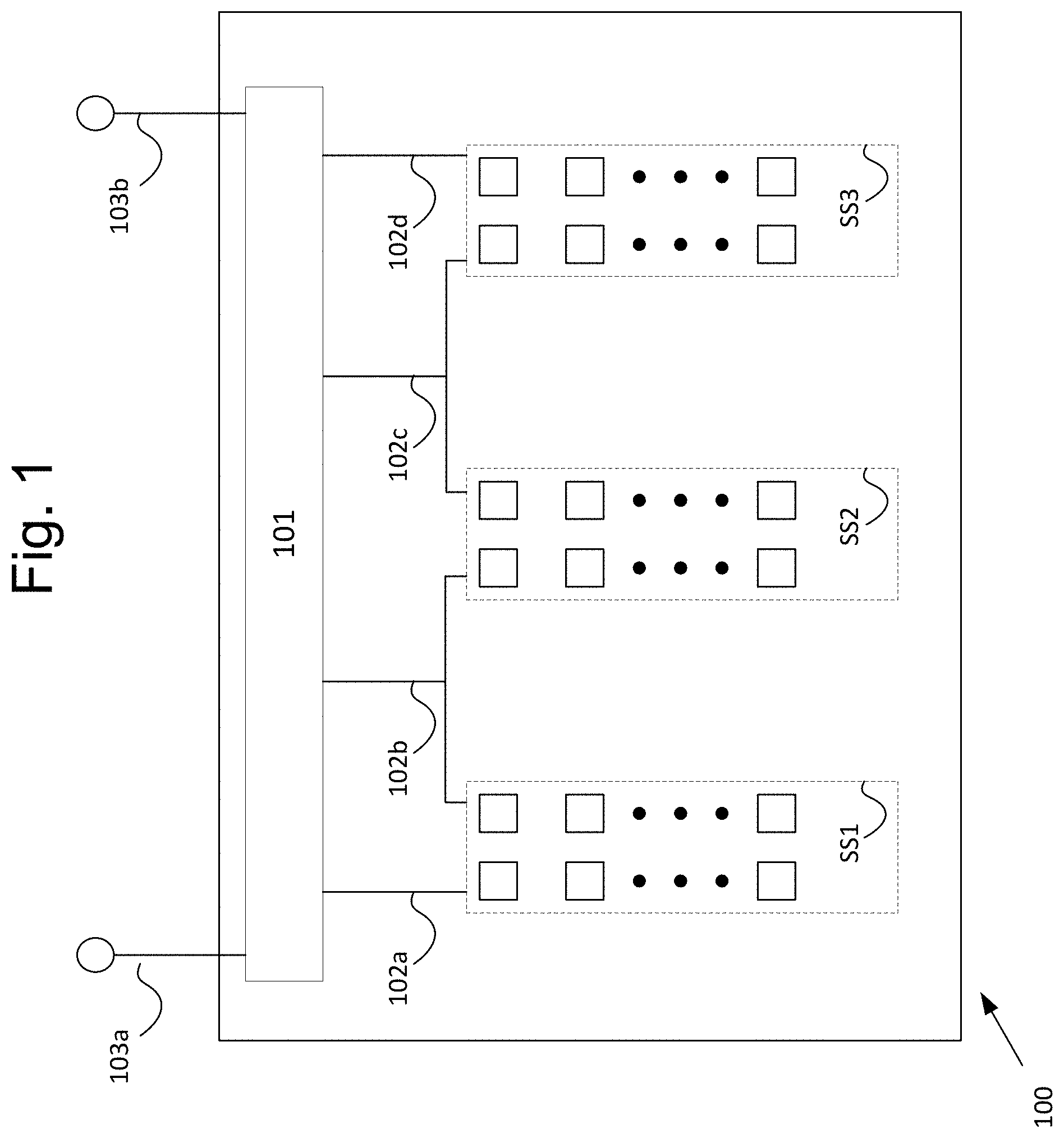 Patent US11777444 — Heat dissipation for a photovoltaic junction box — Figure 1