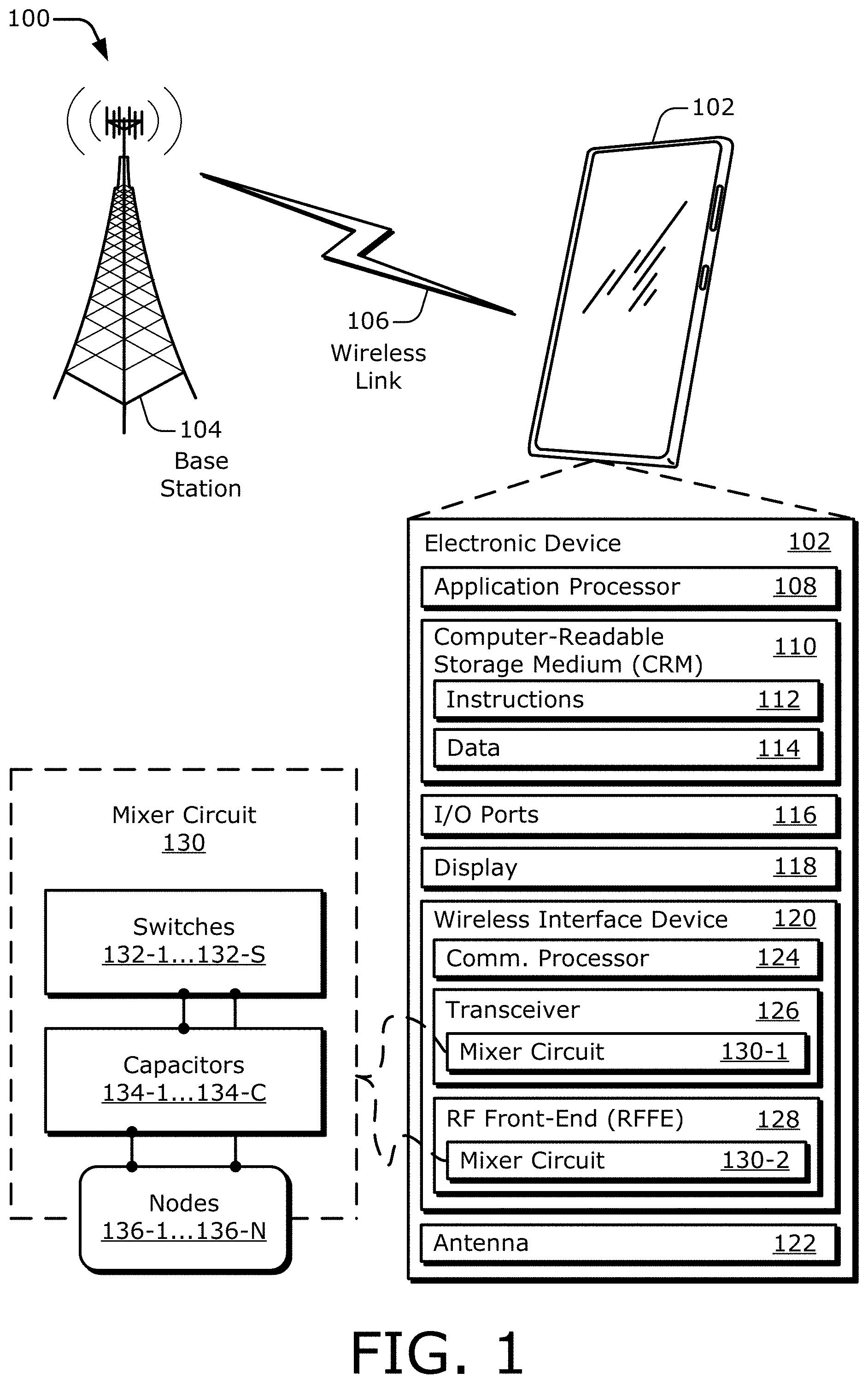 Patent US11777449 — Frequency mixing — Figure 1