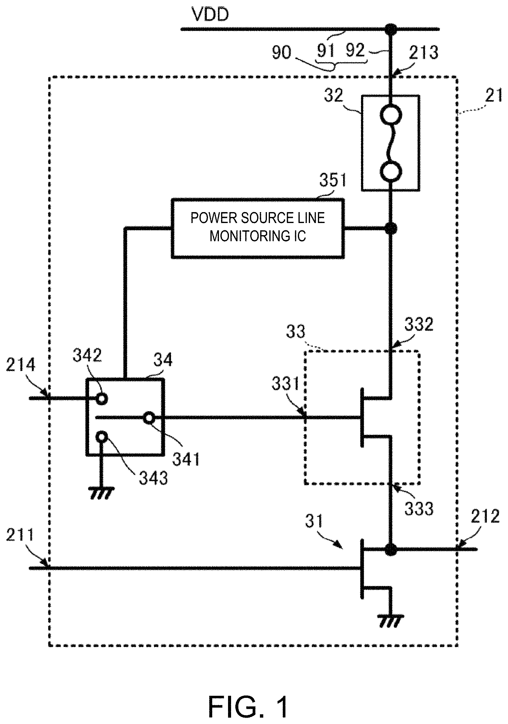 Patent US11777456 — Amplifying apparatus, radar device and amplifying method — Figure 1