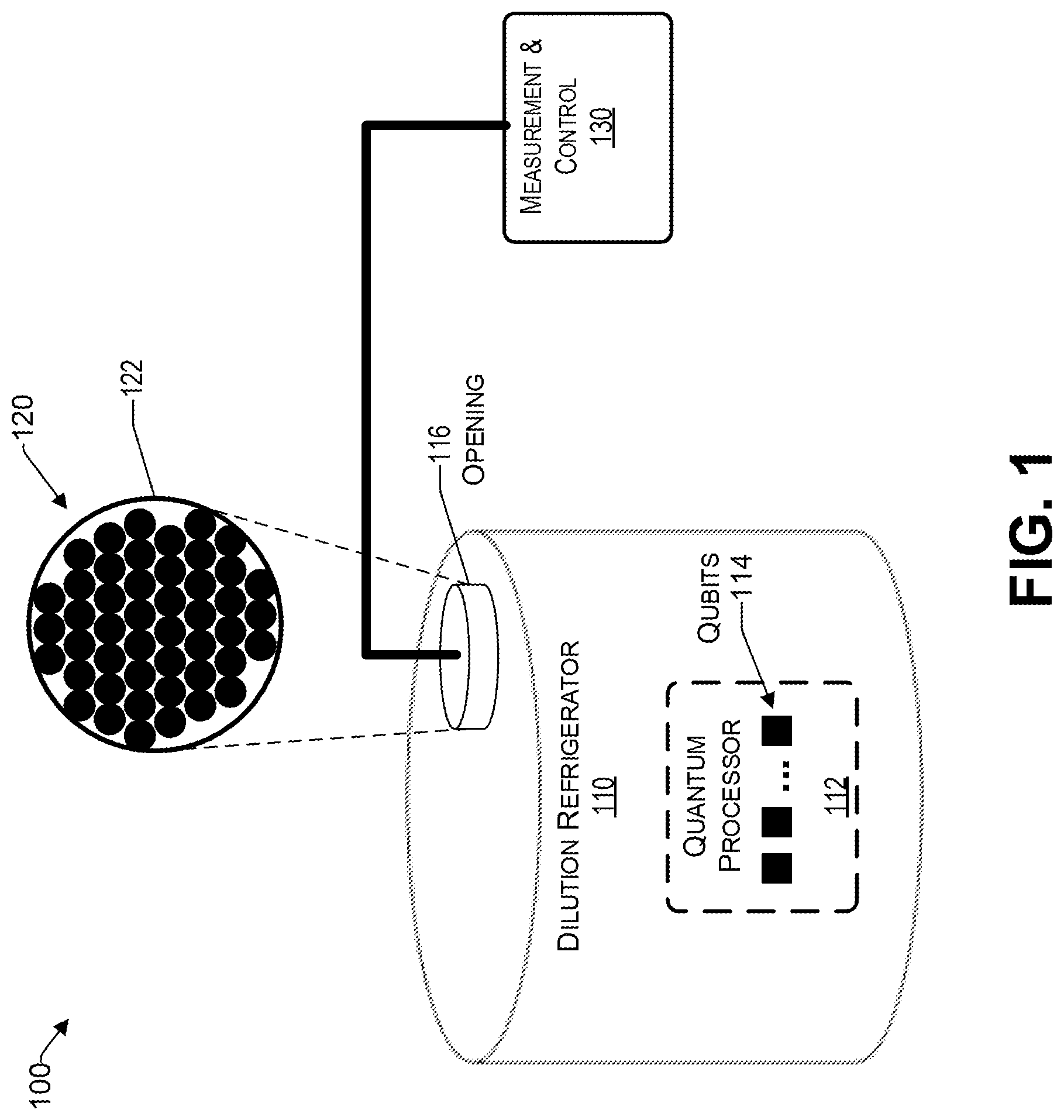 Patent US11777478 — DC conversion of half- to quarter-wave resonators for crosstalk suppression in superconducting qubits — Figure 1