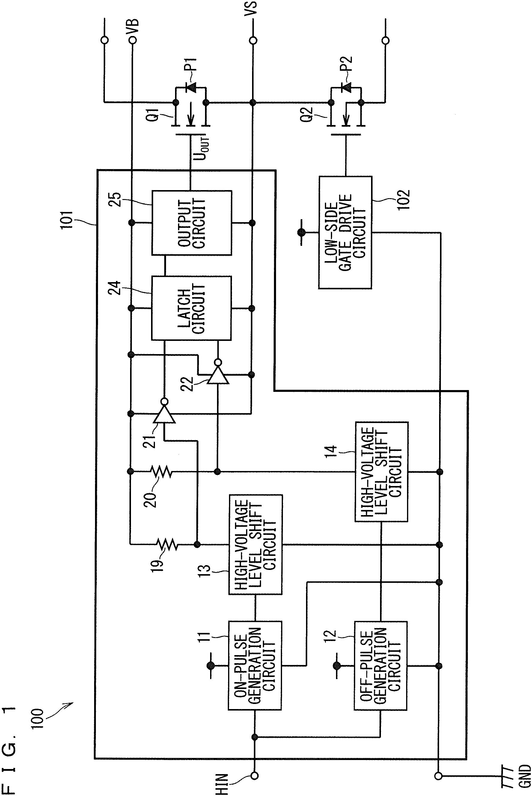 Patent US11777494 Figure 1 – Level shift circuit