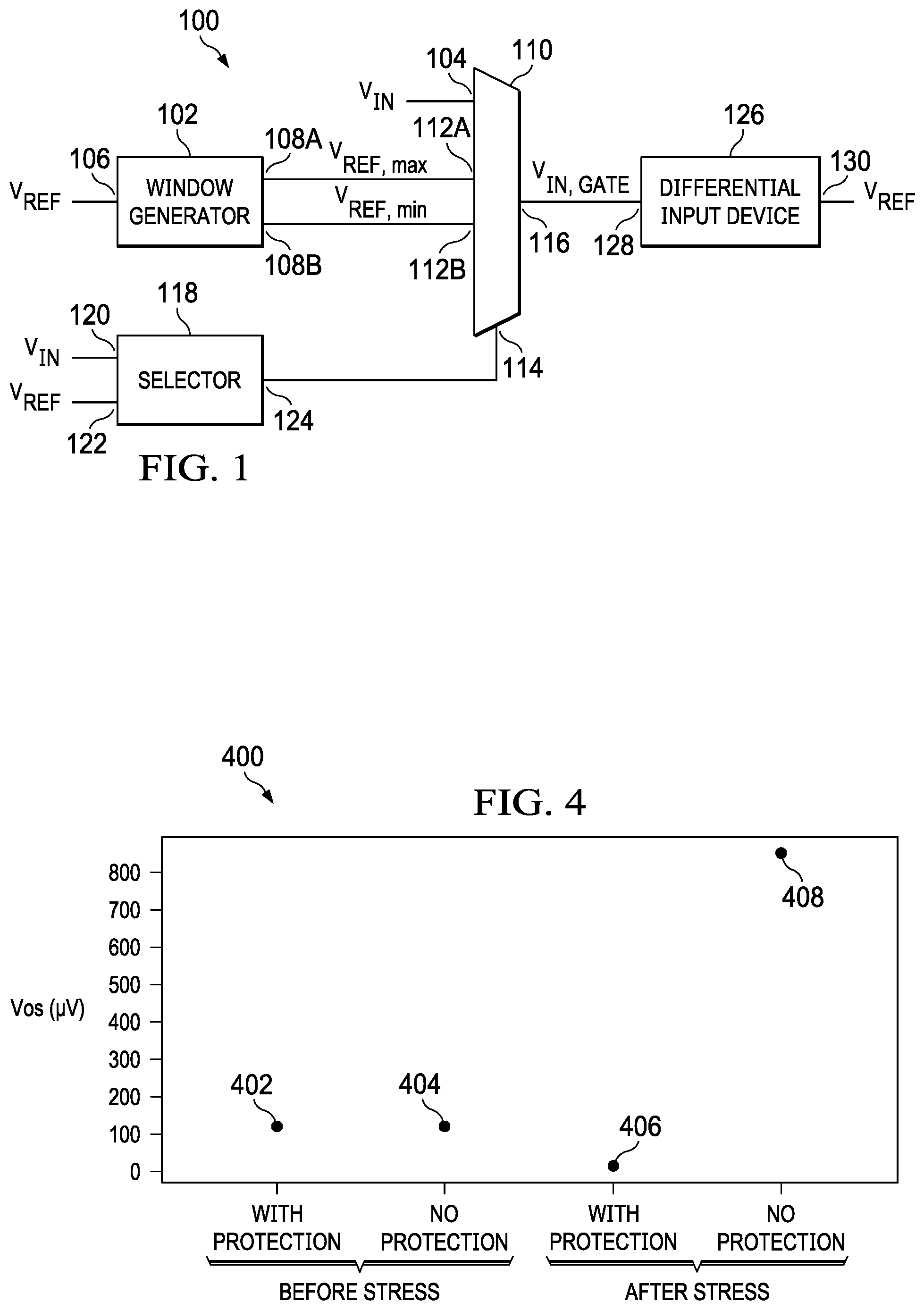 Patent US11777500 — NBTI protection for differential pairs — Figure 1