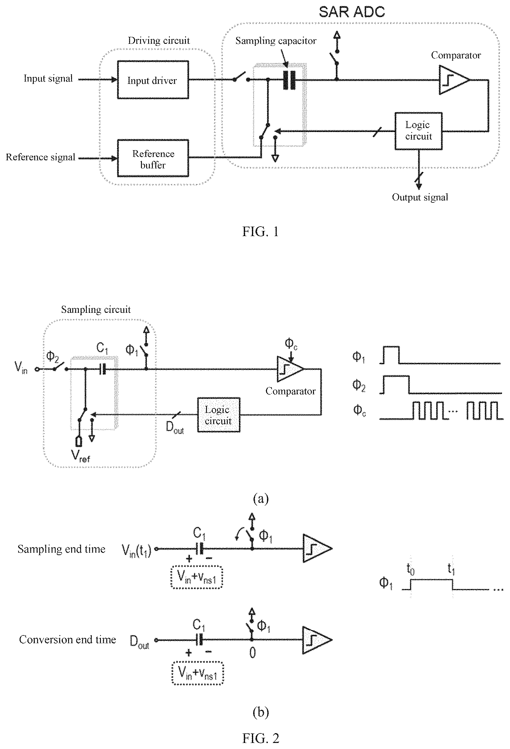 Patent US11777512 — Analog-to-digital converter capable of cancelling sampling noise — Figure 1