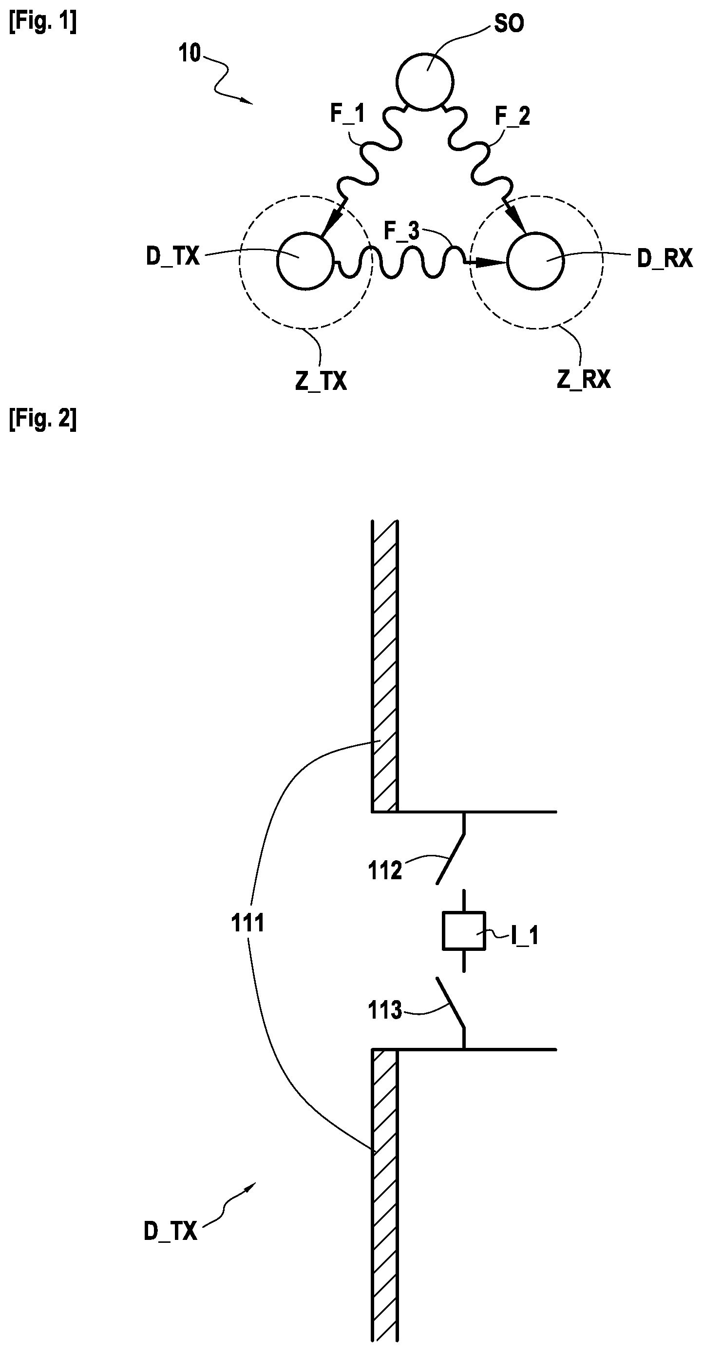 Patent US11777572 — Method for generating at least one backscattering zone of an ambient signal and/or for receiving a backscattered ambient signal — Figure 1