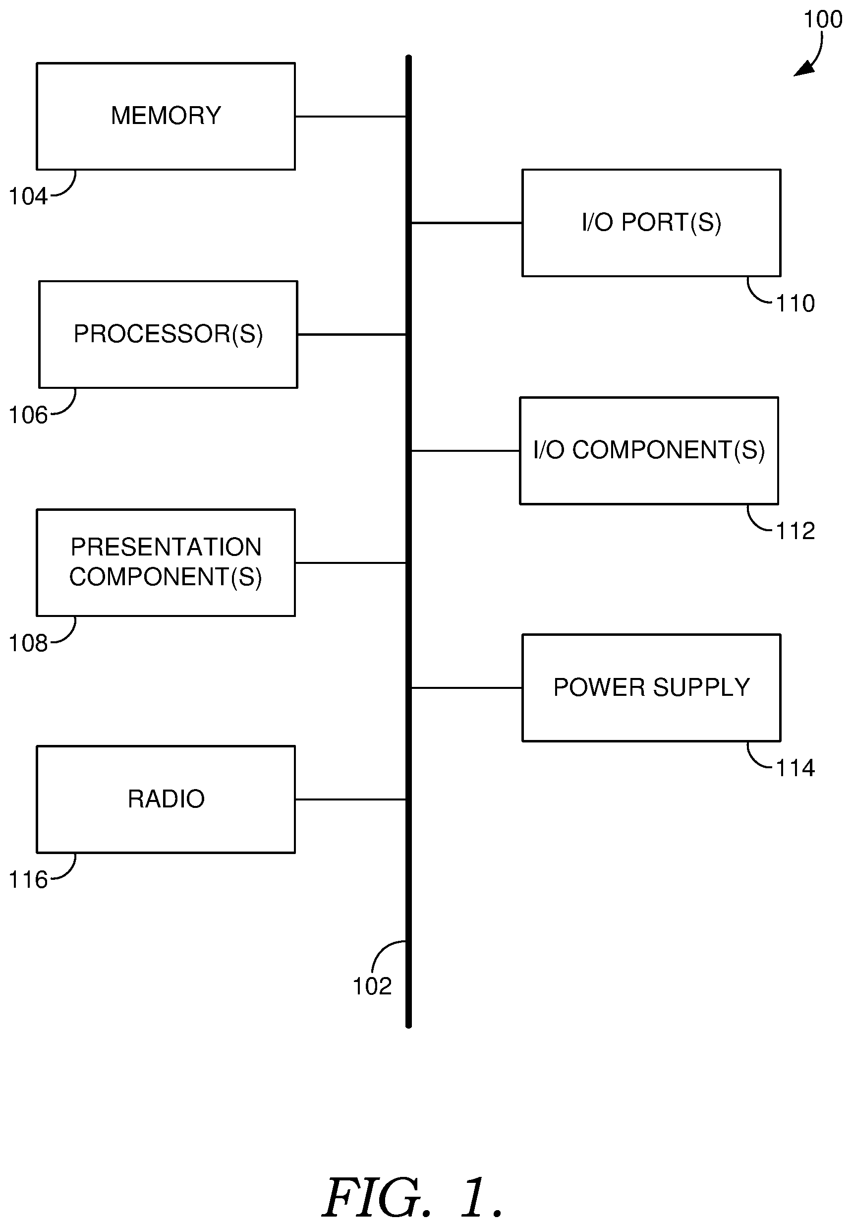 Patent US11777601 — Systems and methods for providing wireless communications to a device using both optical and radio frequency transmission — Figure 1