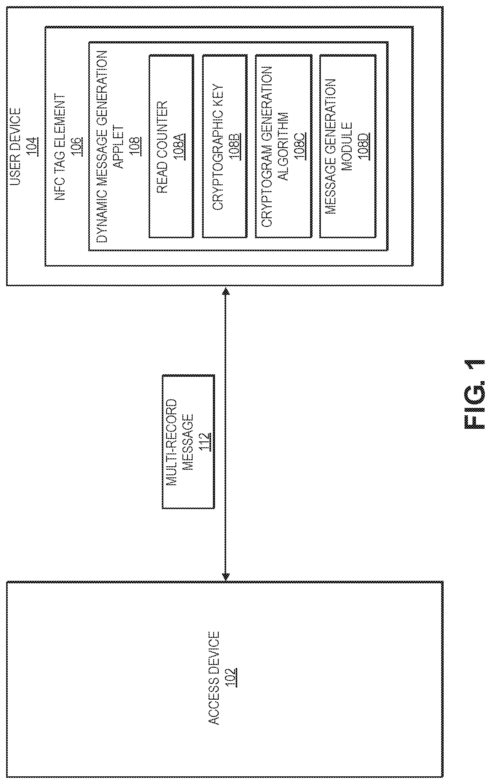 Patent US11777709 — System and method for using dynamic tag content — Figure 1
