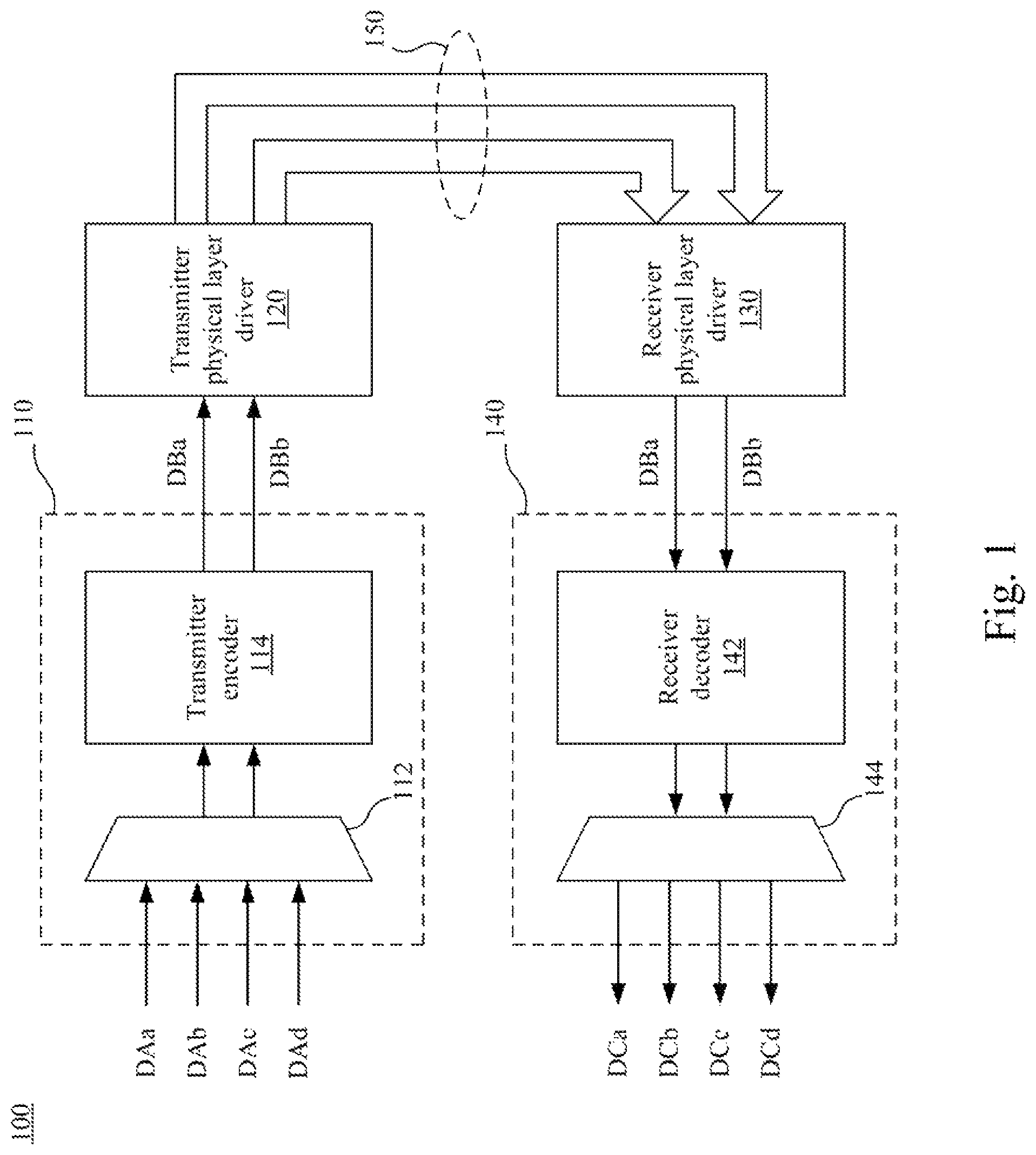 Patent US11777765 — Signal transmission system, transmitter encoding apparatus and receiver decoding apparatus — Figure 1