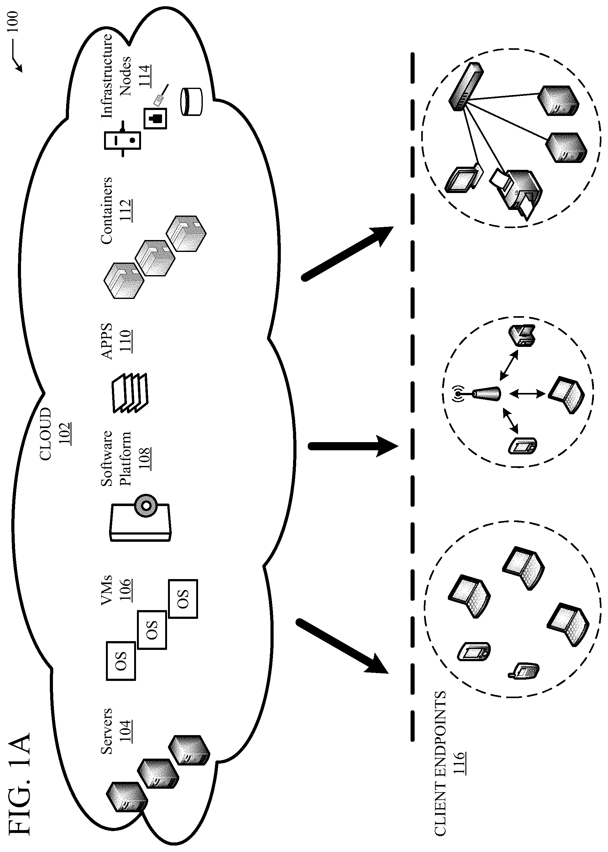Patent US11777795 — Local breakout of user plan function at enterprise 5G radio access network — Figure 1