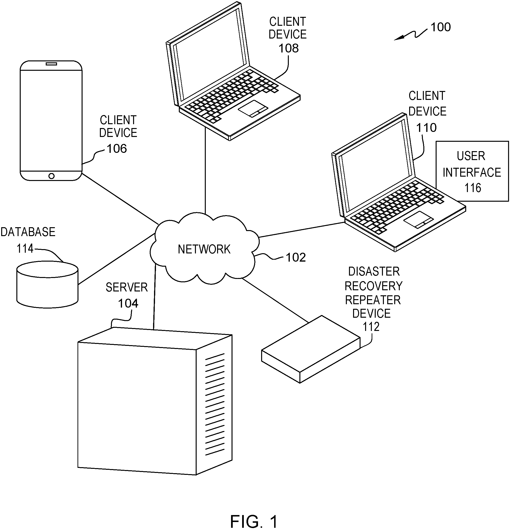 Patent US11777833 — Non-intrusive disaster recovery and resilience — Figure 1