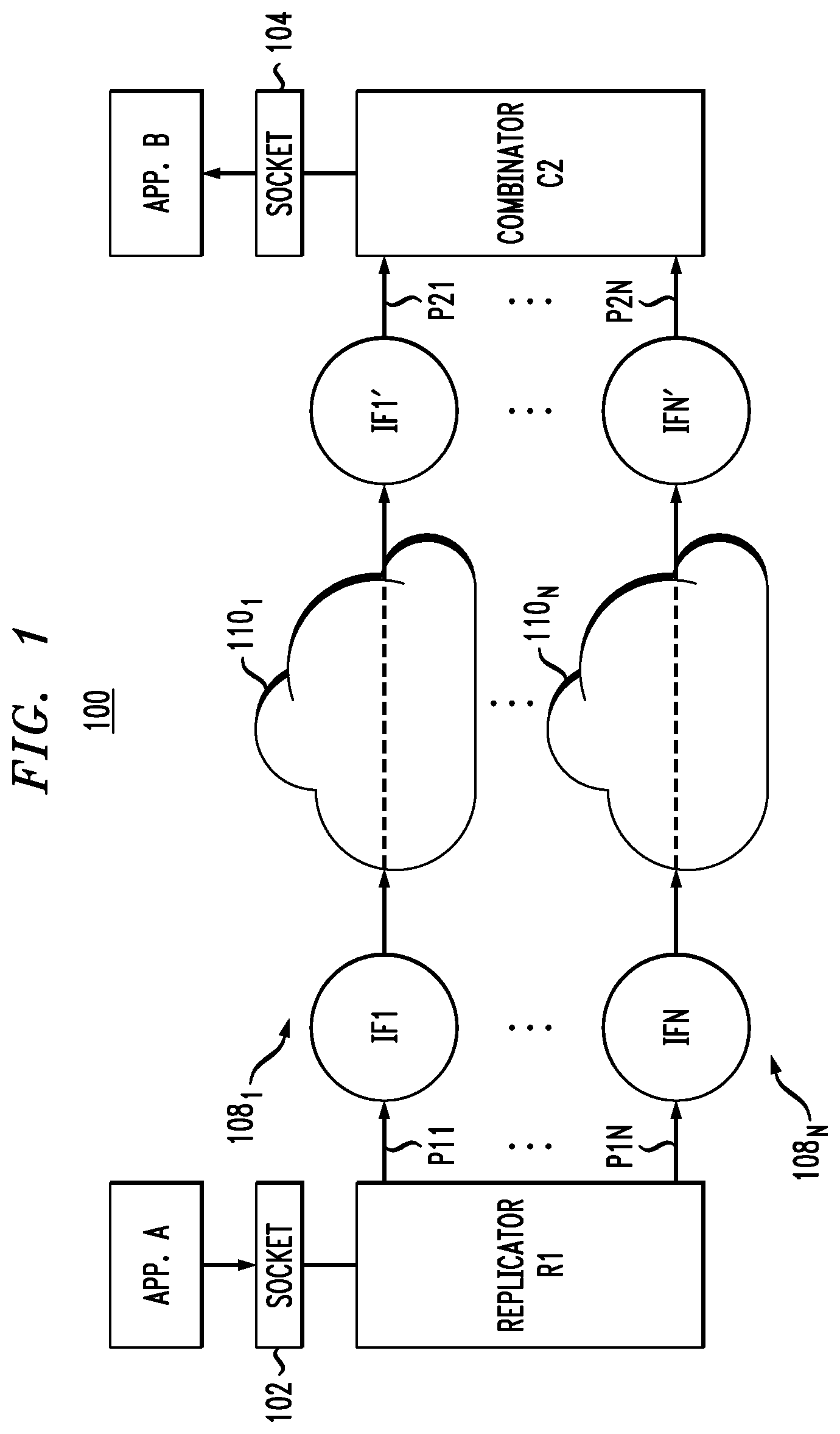 Patent US11777846 — Ultra reliable segment routing — Figure 1
