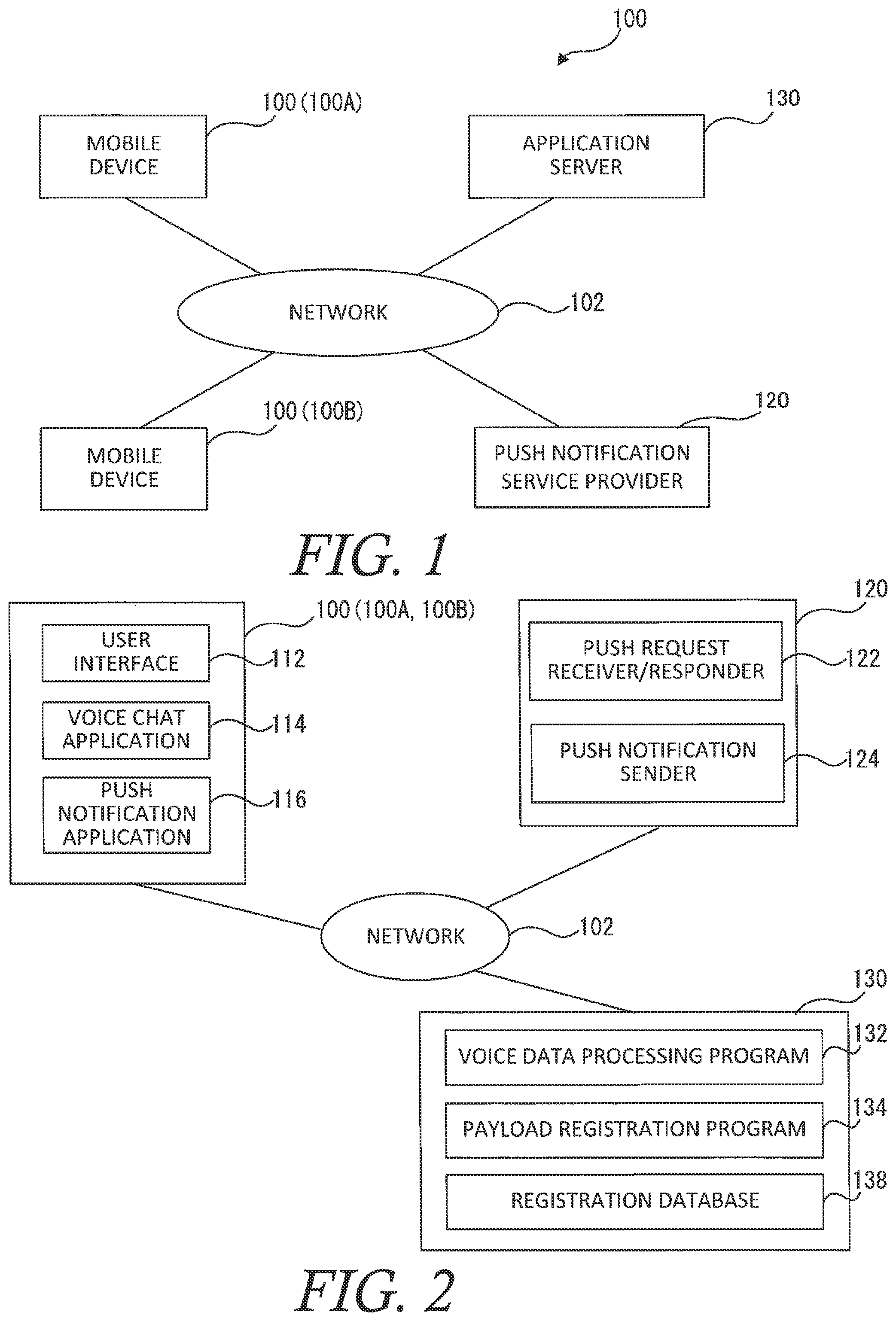 Patent US11777882 — Notification sound processing for push notification — Figure 1