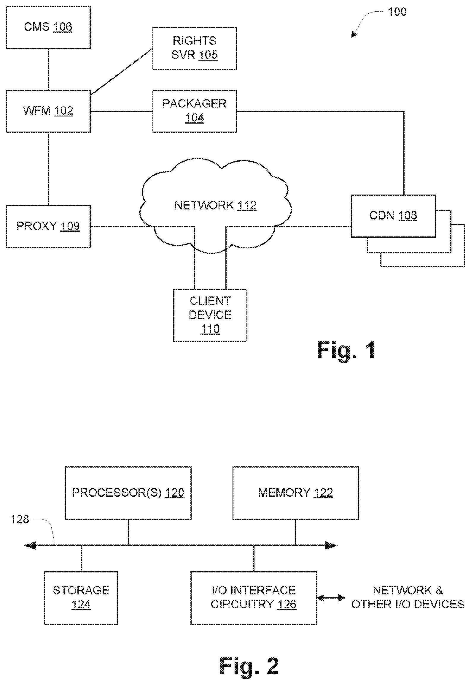 Patent US11777906 Figure 1 – Media distribution system with manifest-based entitlement enforcement