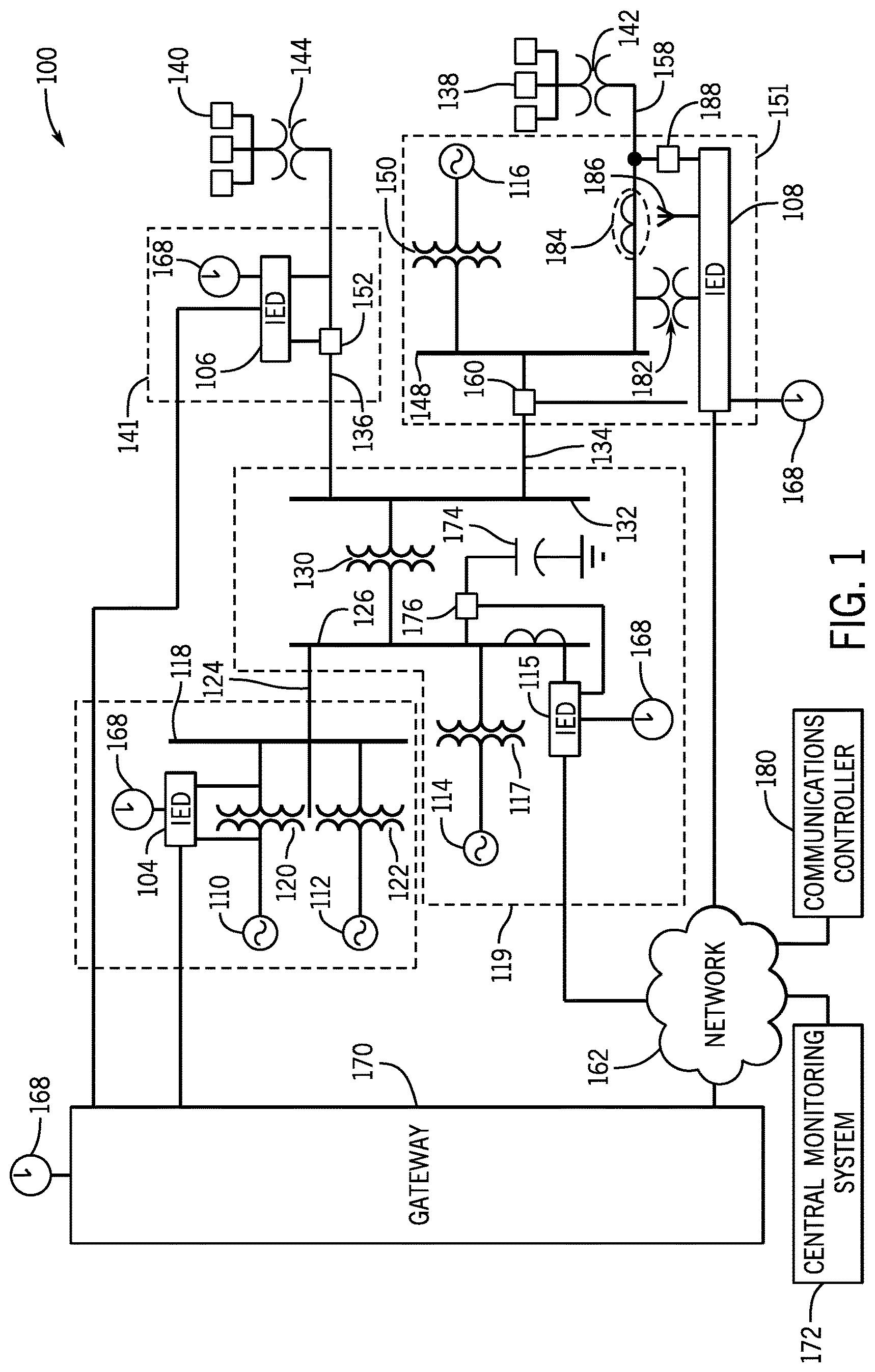 Patent US11777931 Figure 1 – Systems and methods for authorizing access to a component in an electric power distribution system