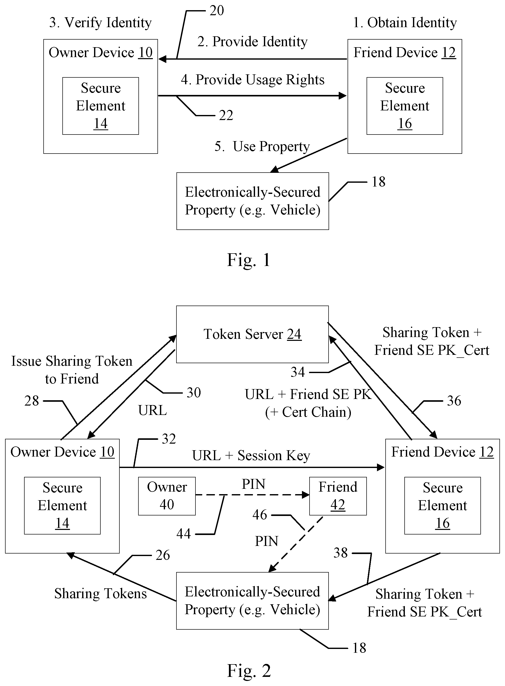 Patent US11777936 — Friend key sharing — Figure 1