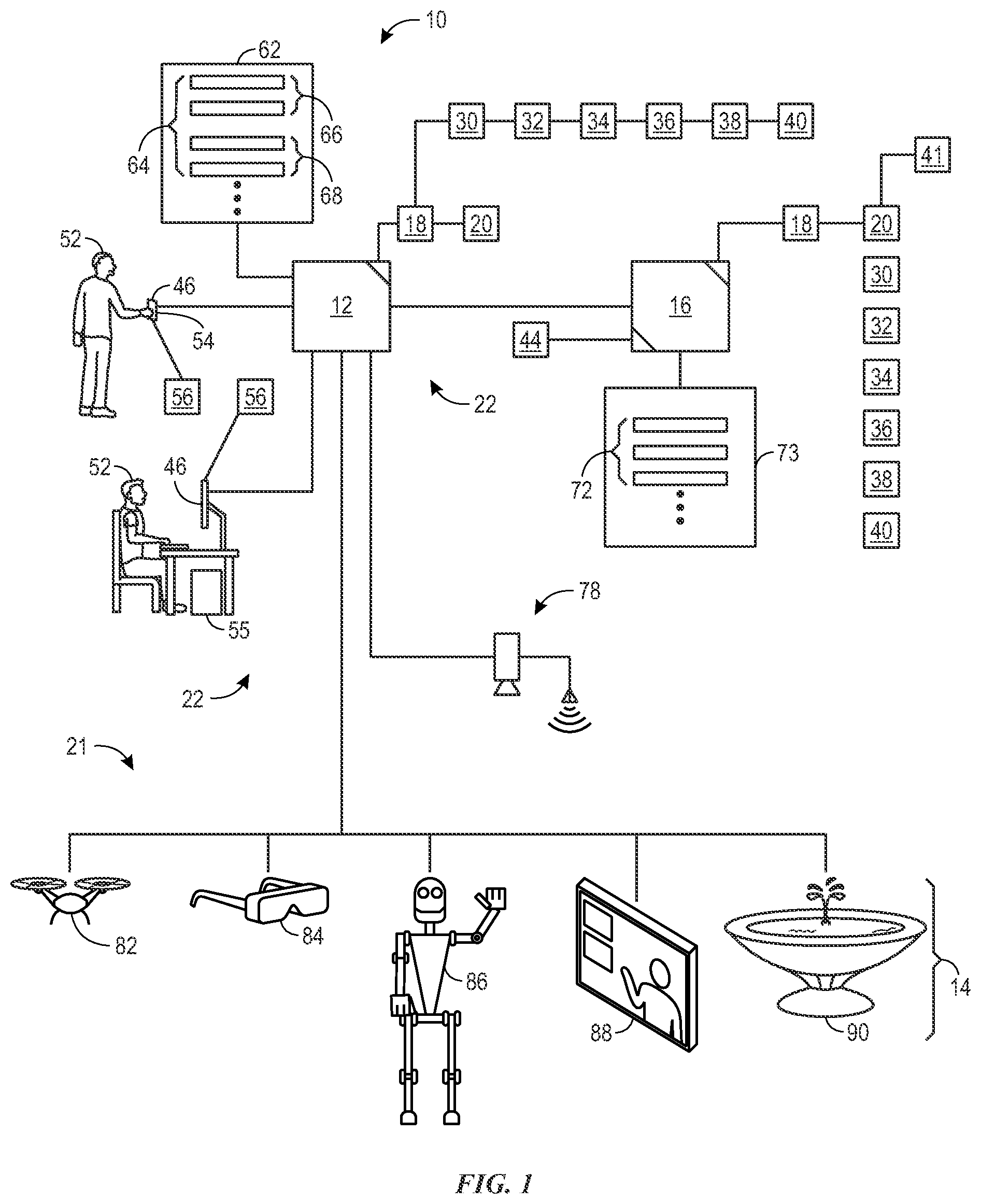 Patent US11777943 — Entertainment interaction based on accessing a separate system to populate a hidden field — Figure 1