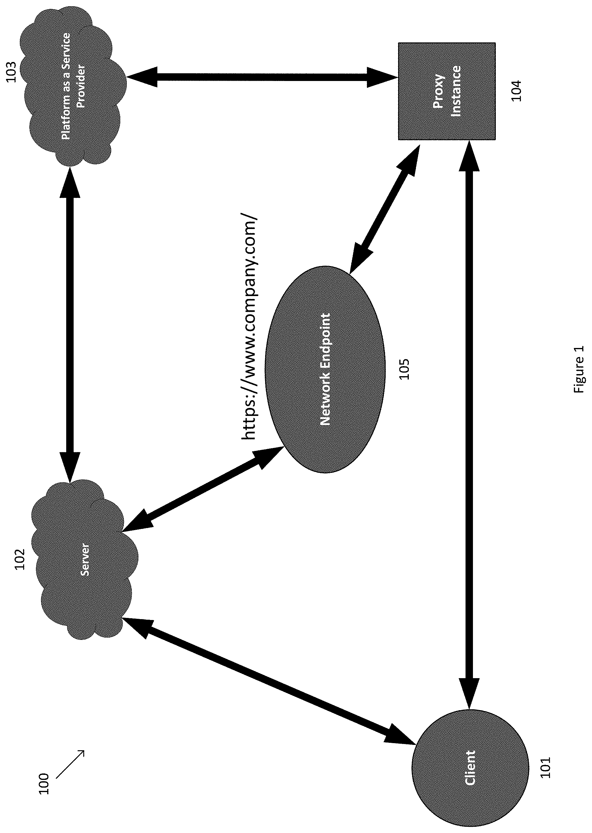 Patent US11778039 — Systems and methods for establishing discrete connection to a network endpoint — Figure 1