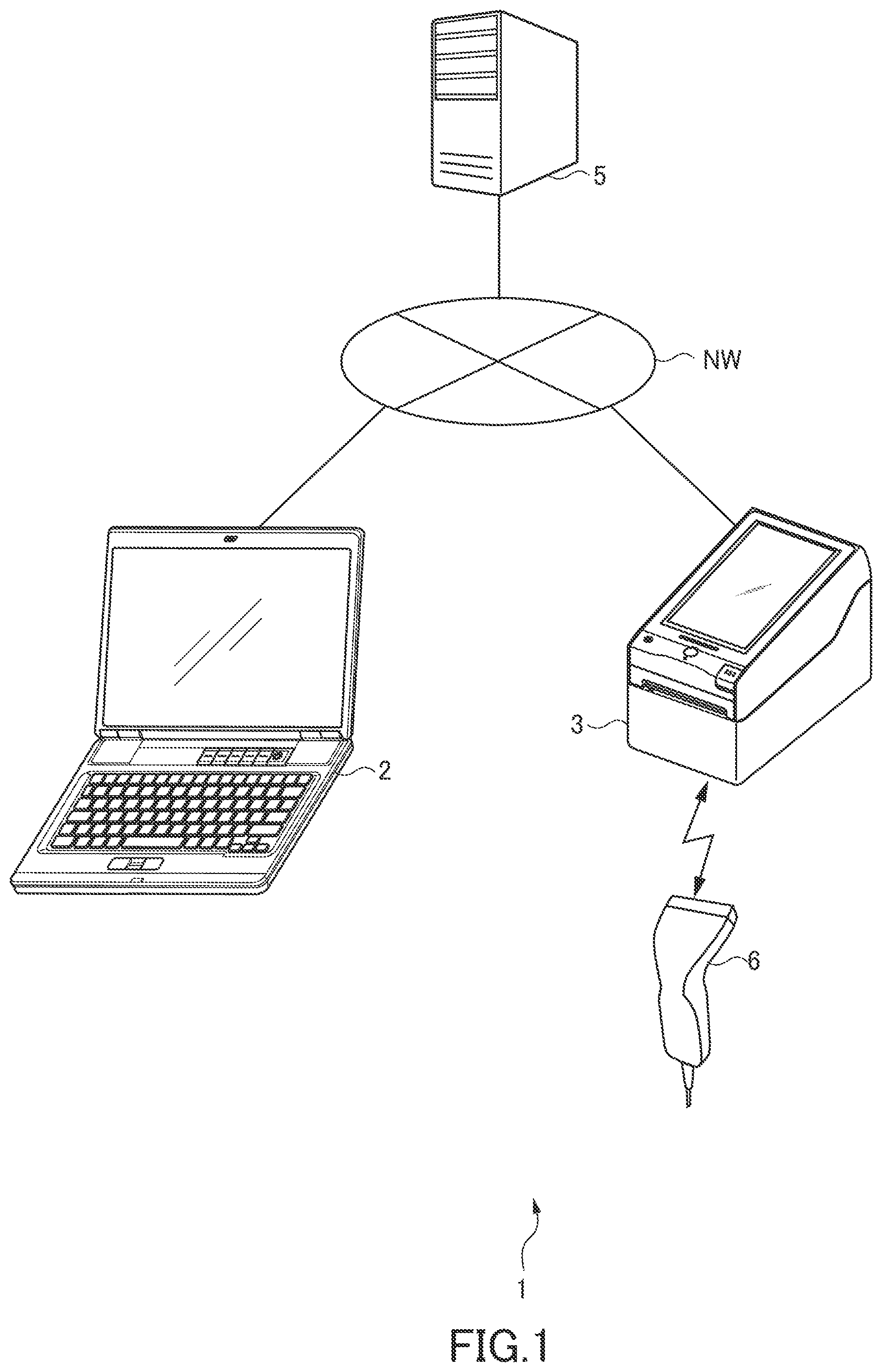 Patent US11778108 — System and method for printing using extraction setting information — Figure 1