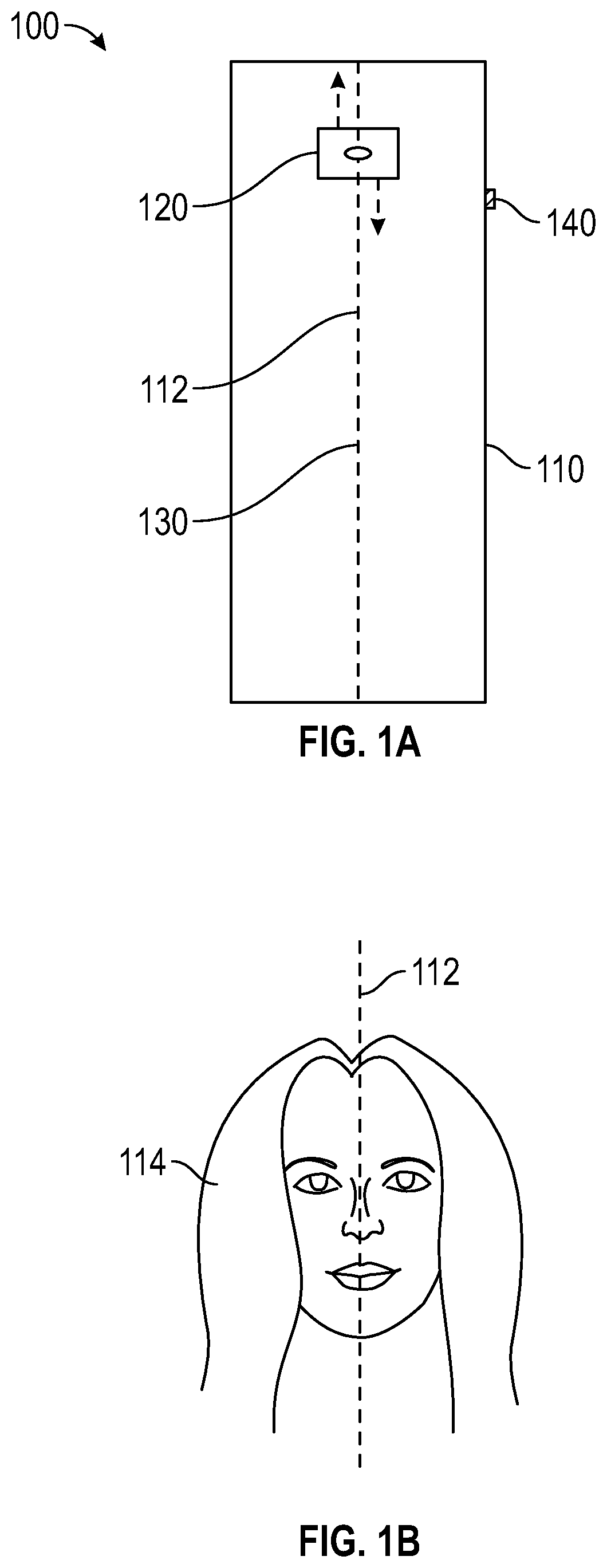 Patent US11778130 — Reversible digital mirror — Figure 1