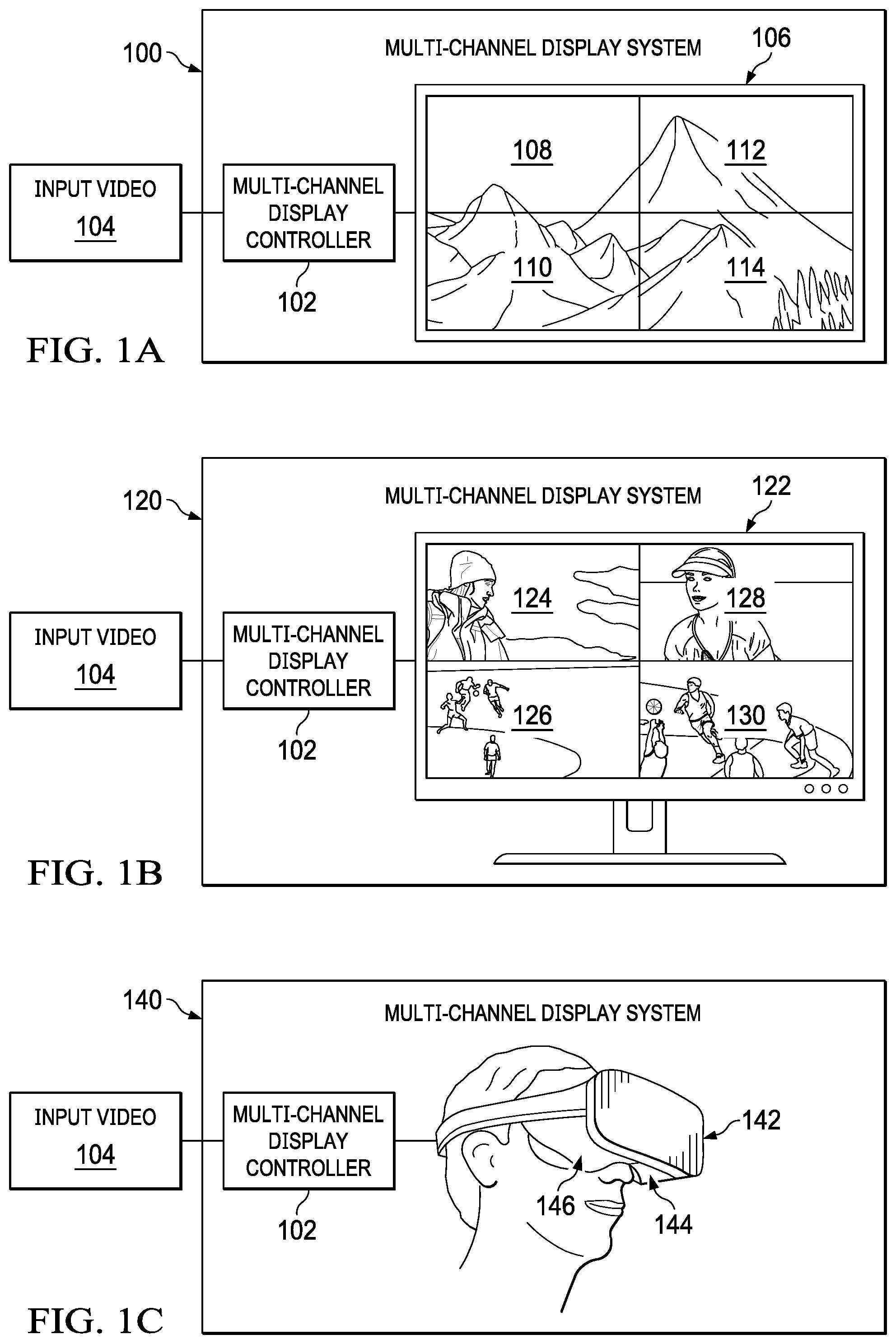 Patent US11778135 — Multi-channel display systems — Figure 1