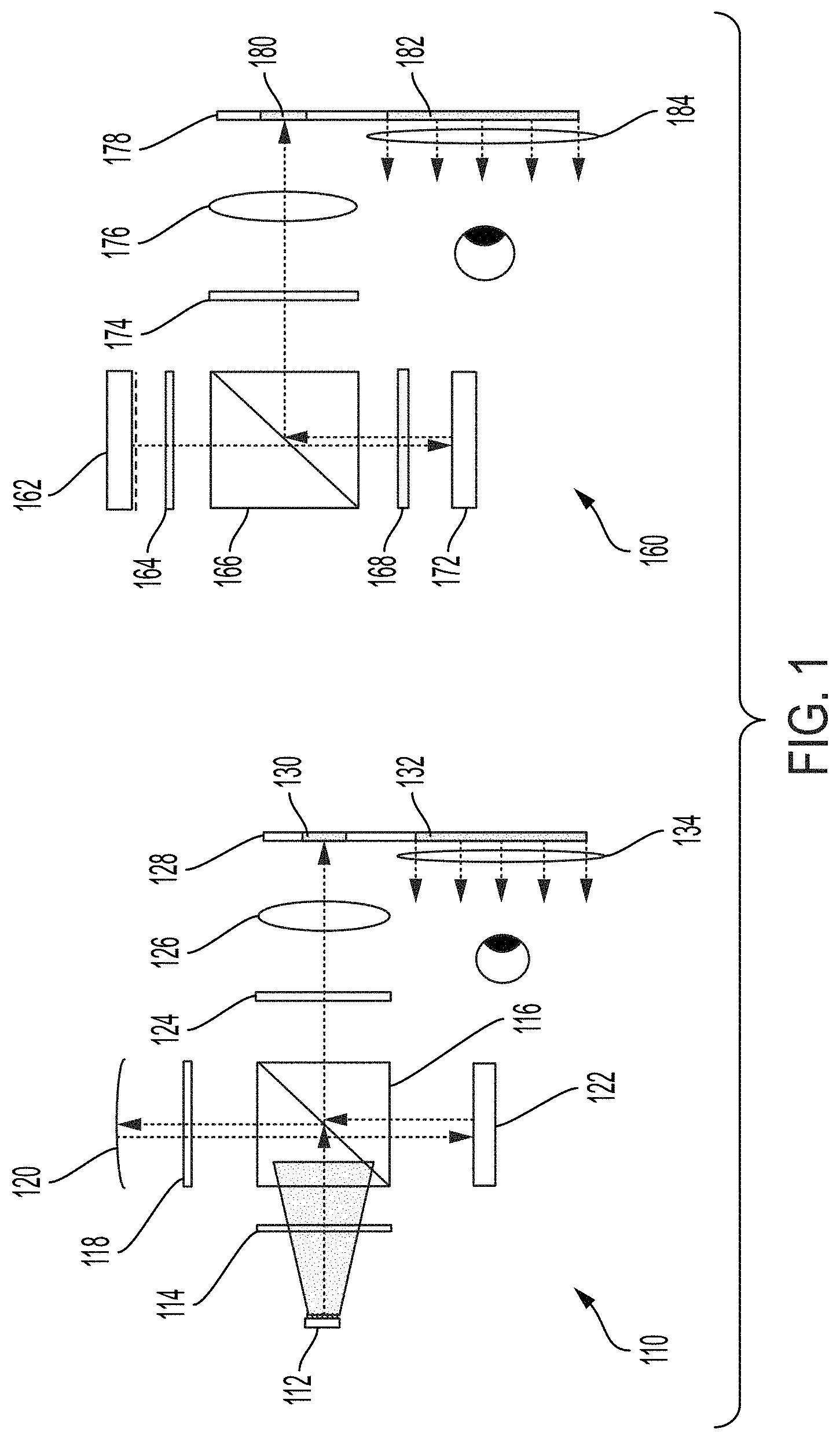 Patent US11778148 — Variable-pitch color emitting display — Figure 1
