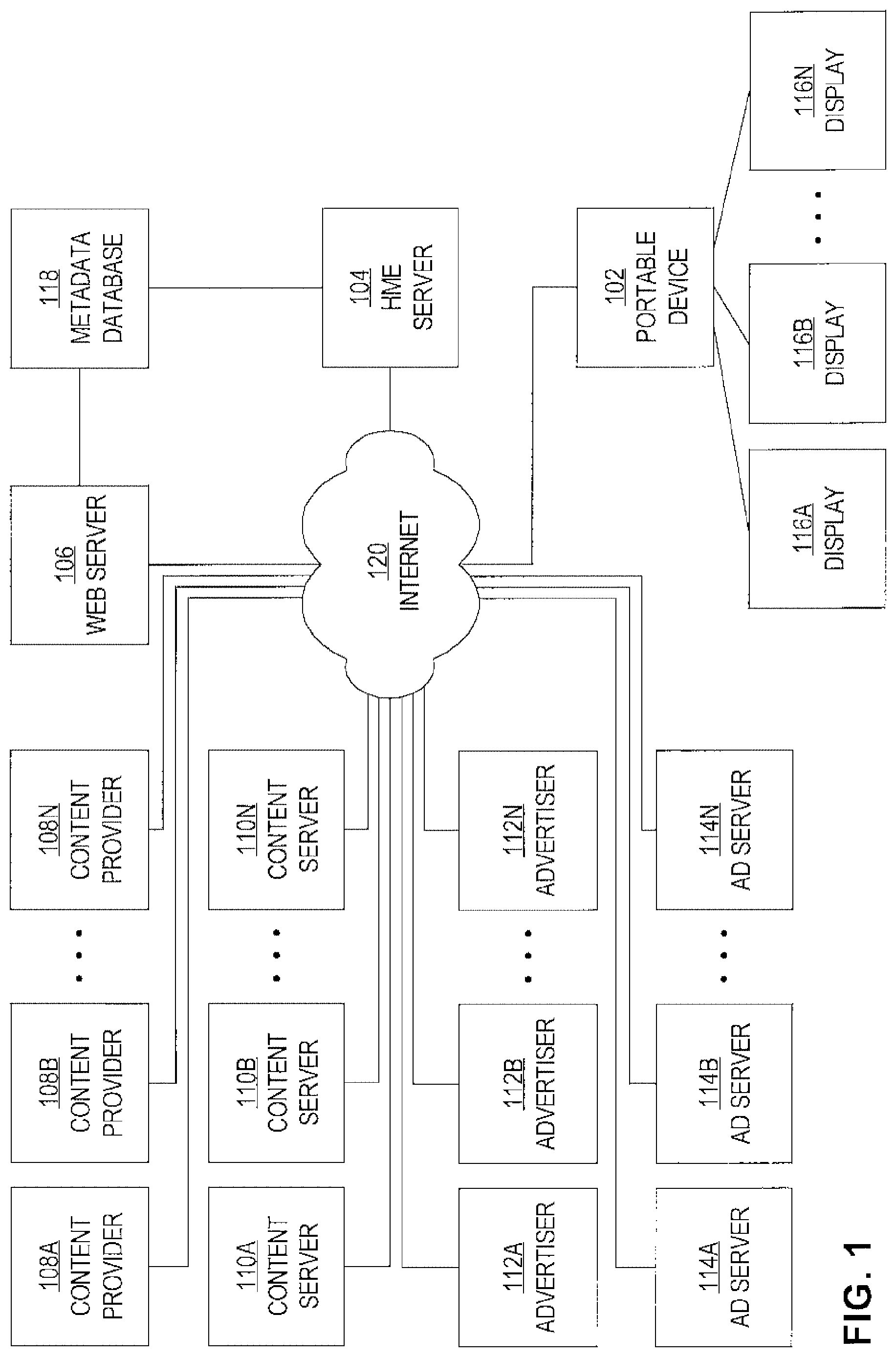 Patent US11778248 — Interrupting presentation of content data to present additional content in response to reaching a timepoint relating to the content data and notifying a server — Figure 1