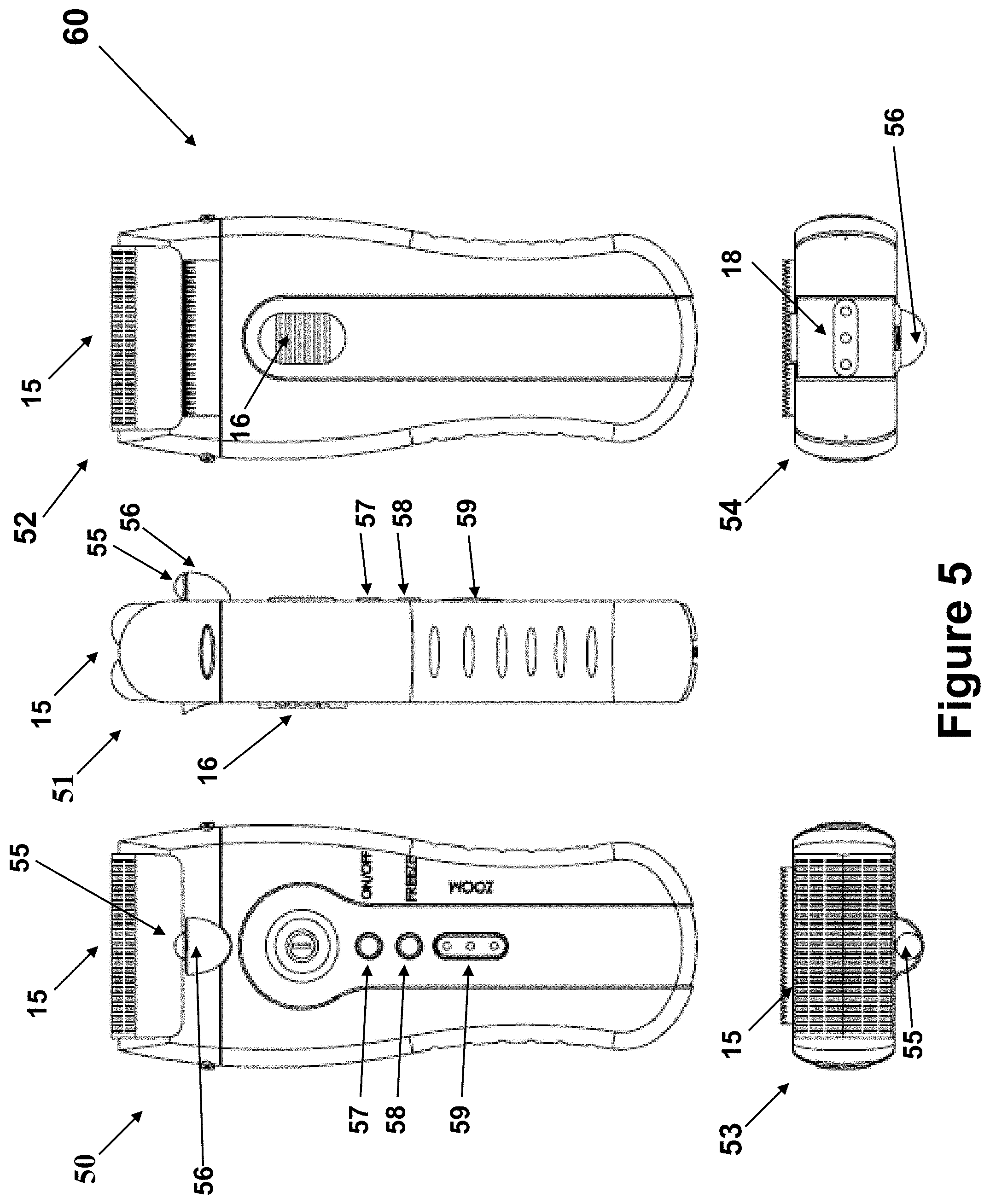 Patent US11778290 Figure 5 – Electric shaver with imaging capability