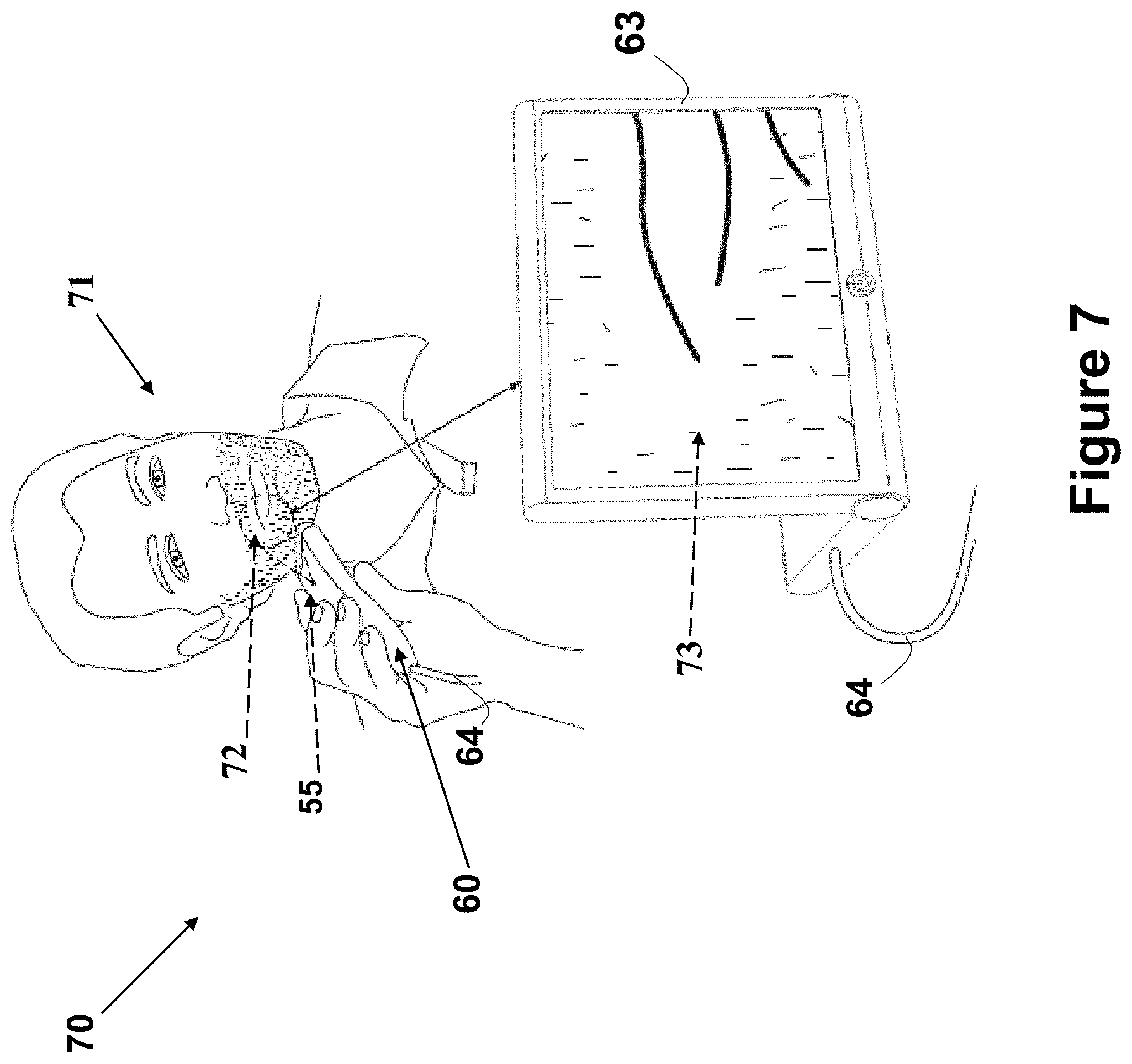 Patent US11778290 Figure 8 – Electric shaver with imaging capability
