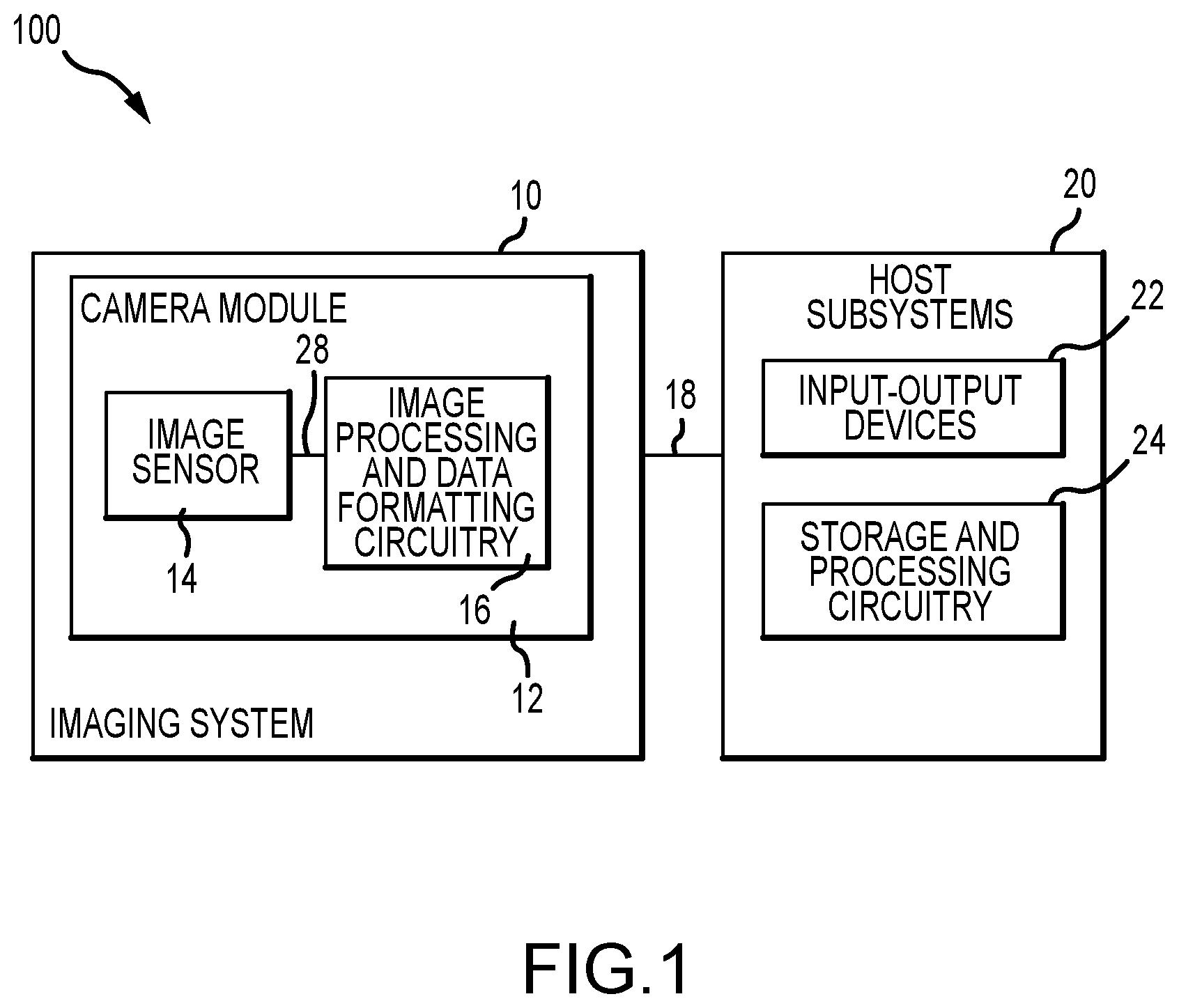 Patent US11778343 — Methods and circuitry for improving global shutter efficiency in backside illuminated high dynamic range image sensor pixels — Figure 1
