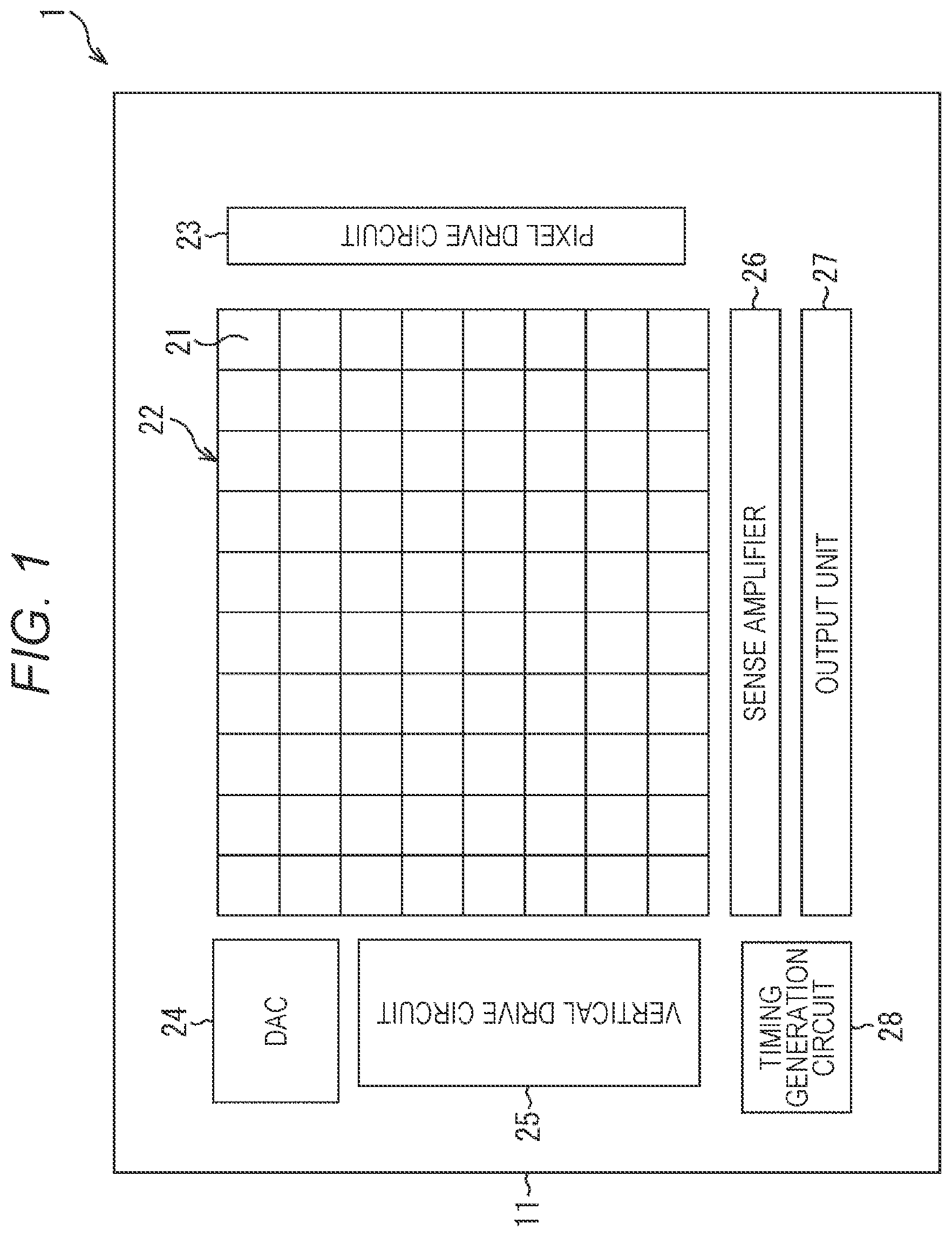 Patent US11778352 — Imaging apparatus and electronic device — Figure 1