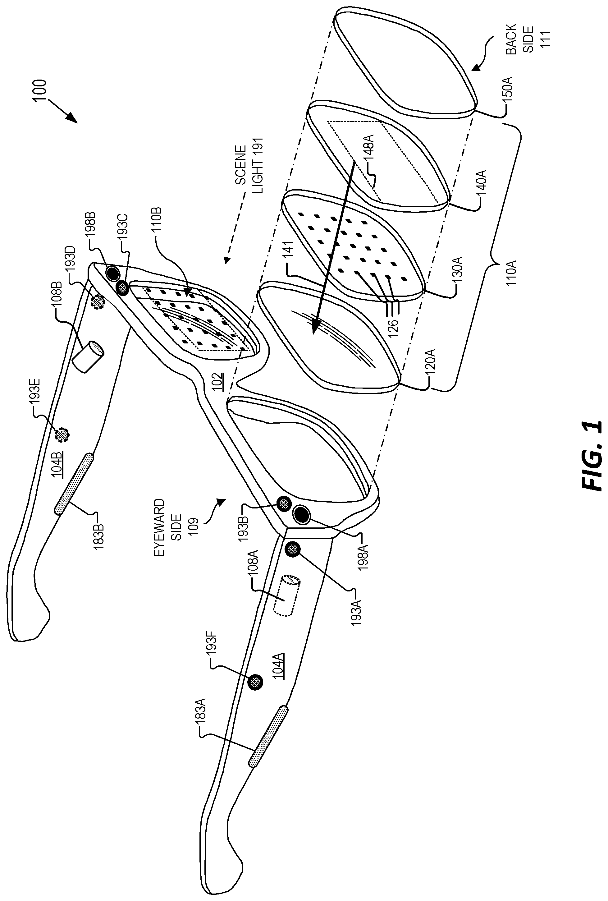 Patent US11778366 Figure 1 – Gaze-guided audio