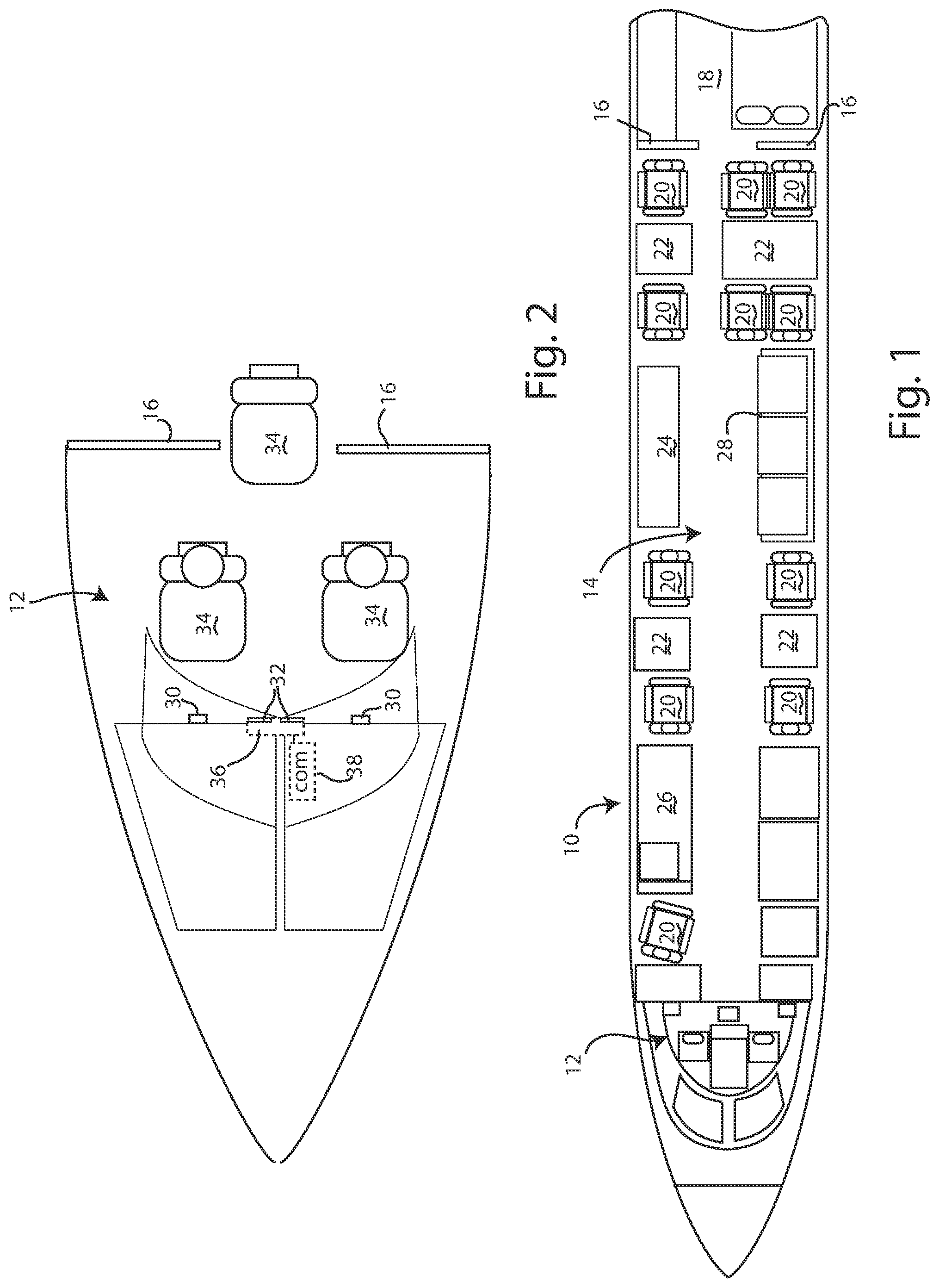 Patent US11778370 — Microphone array onboard aircraft to determine crew/passenger location and to steer a transducer beam pattern to that location — Figure 1
