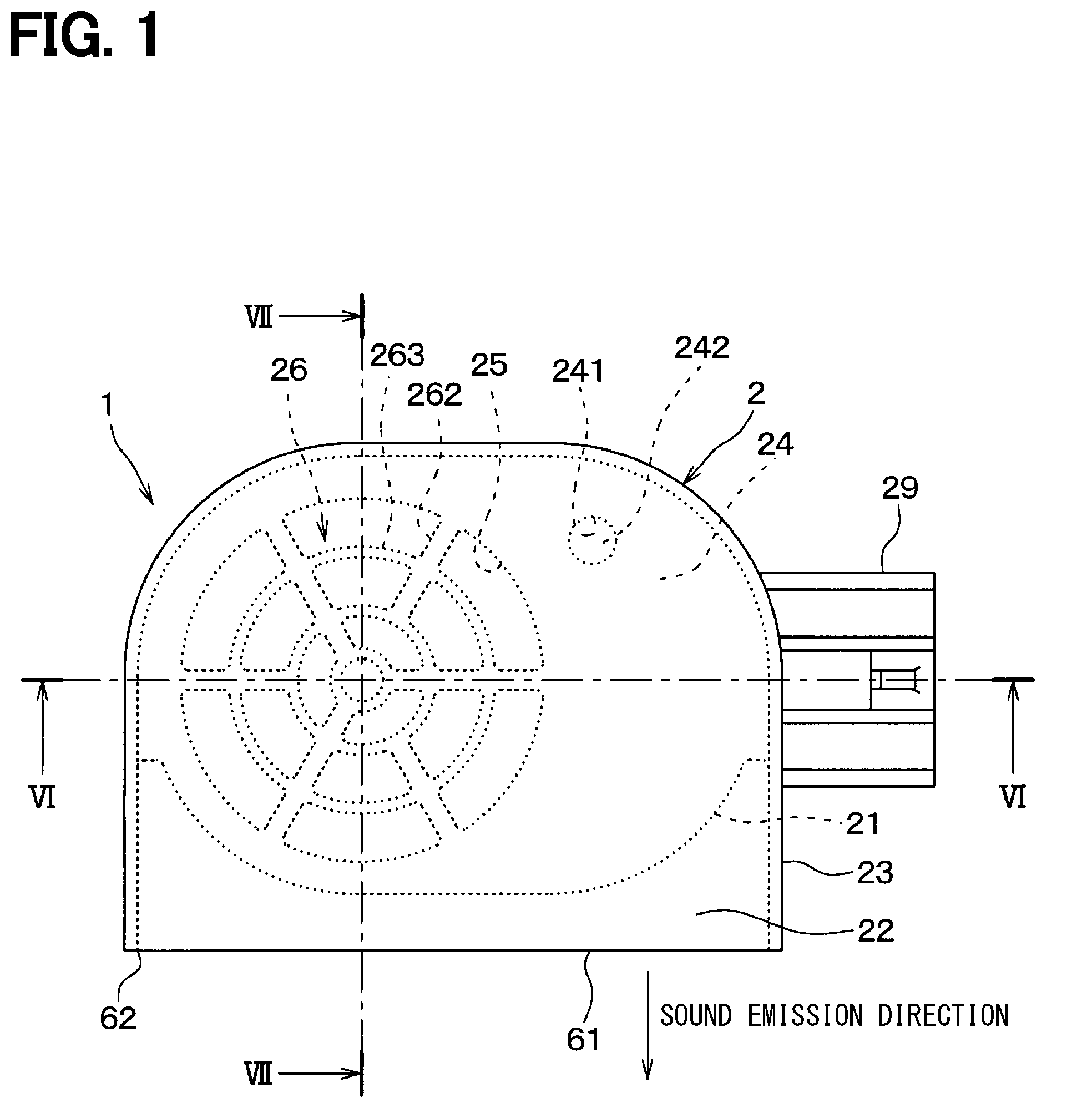 Patent US11778387 — Sound generator and method for manufacturing the same — Figure 1