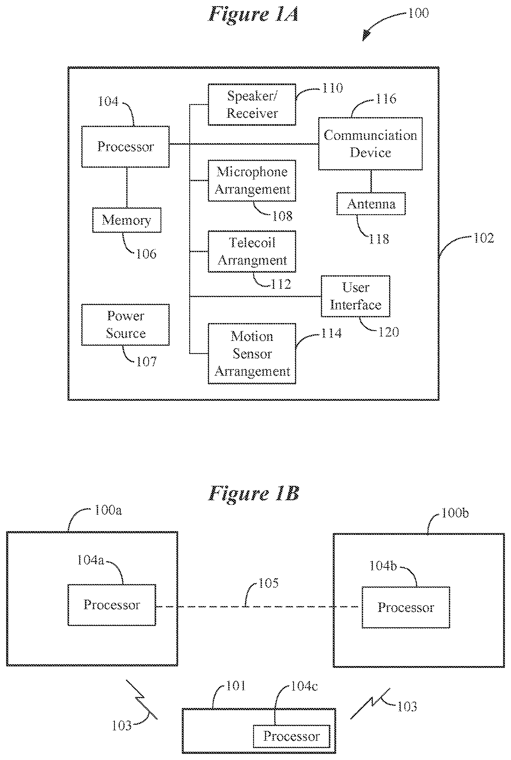 Patent US11778392 — Ear-worn electronic device configured to compensate for hunched or stooped posture — Figure 1