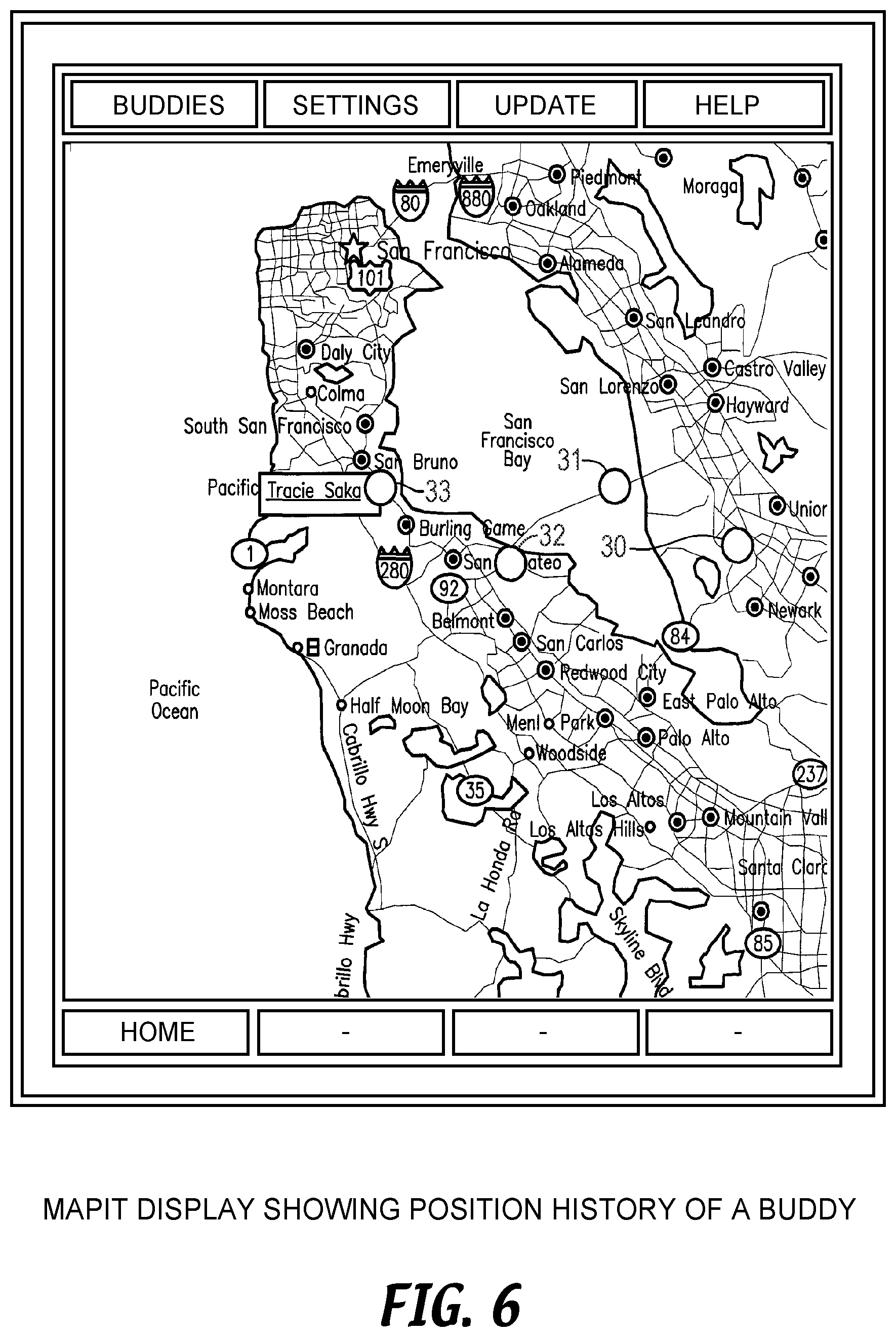 Patent US11778415 Figure 11 – Location sharing application in association with services provision