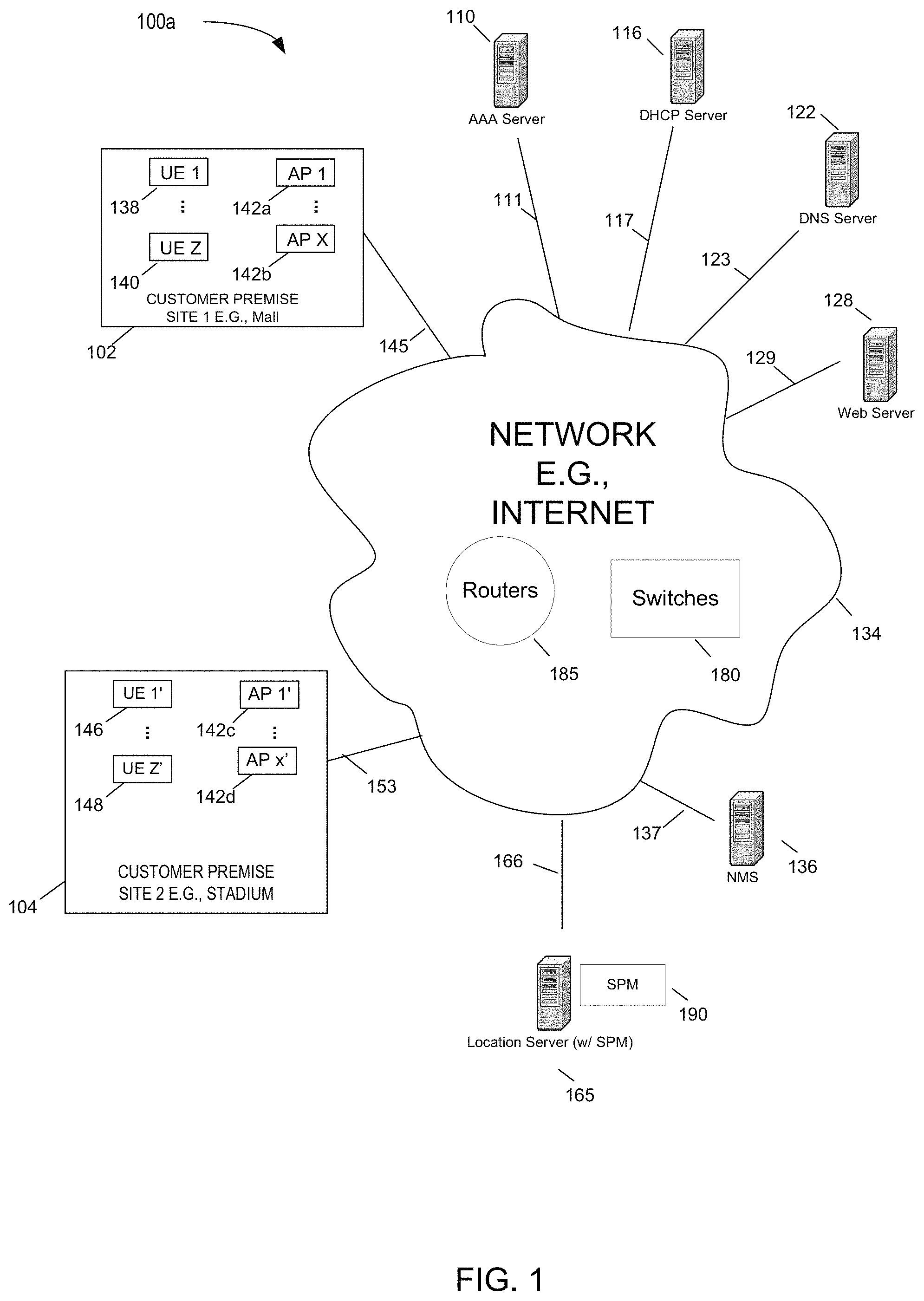Patent US11778418 — Aligned multi-wireless device location determination — Figure 1