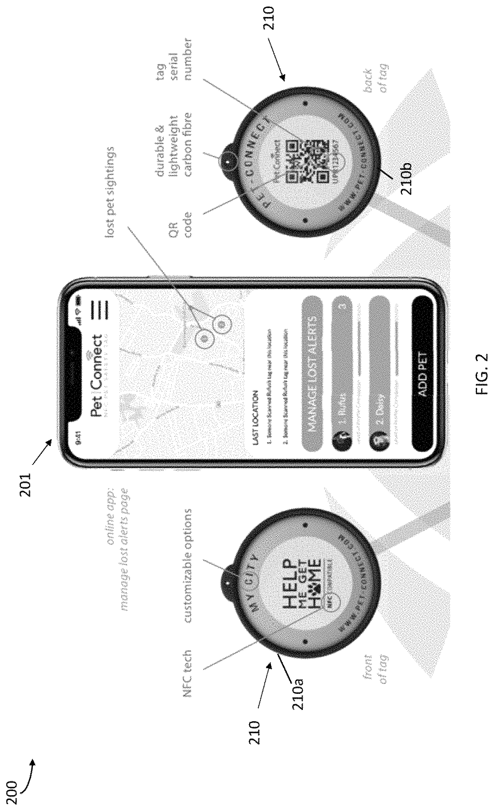 Patent US11778420 Figure 2 – Systems, methods, and program products for digital PET identification