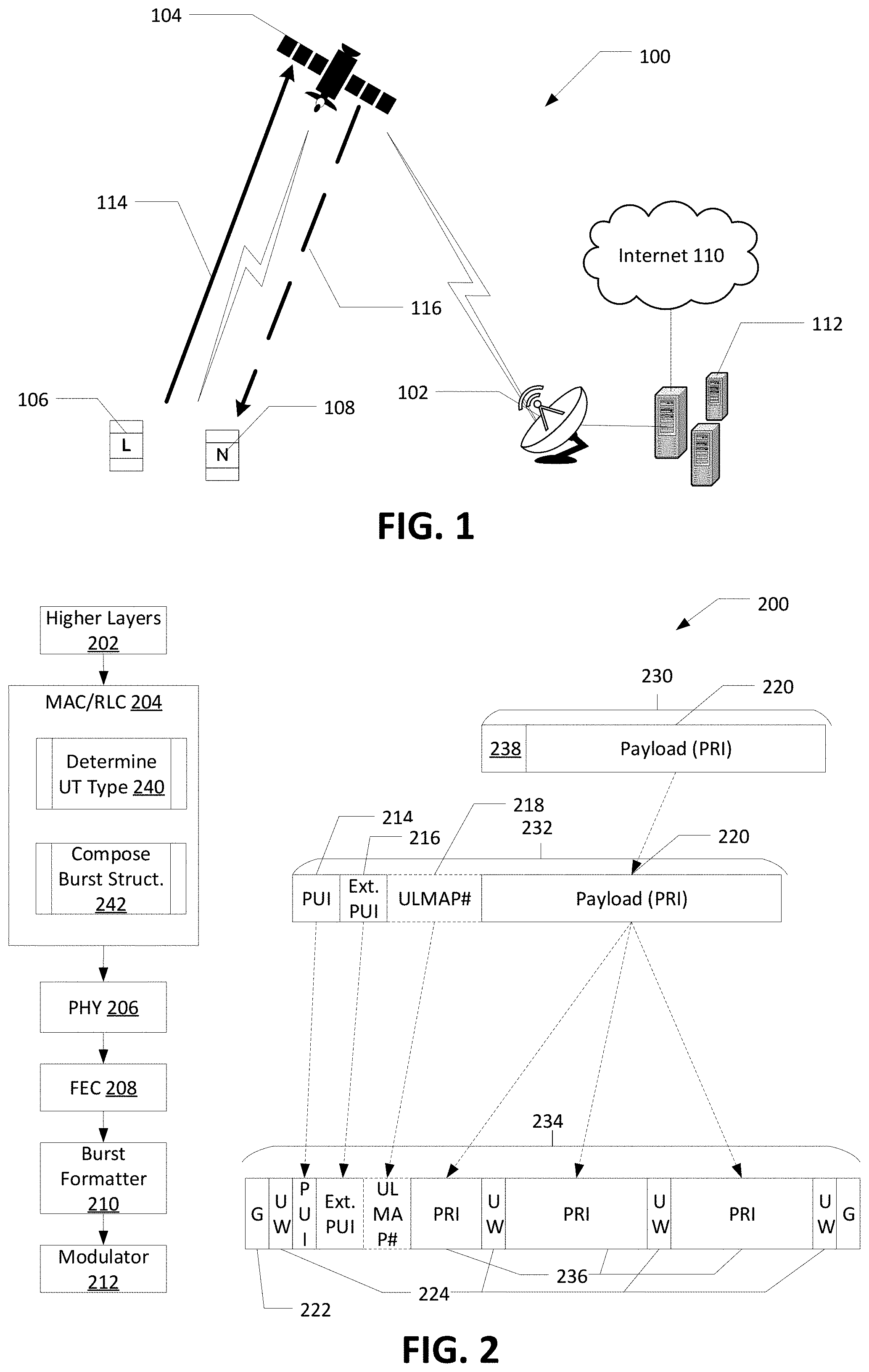 Patent US11778508 — Backward compatible physical layer and signaling for satellite communication — Figure 1