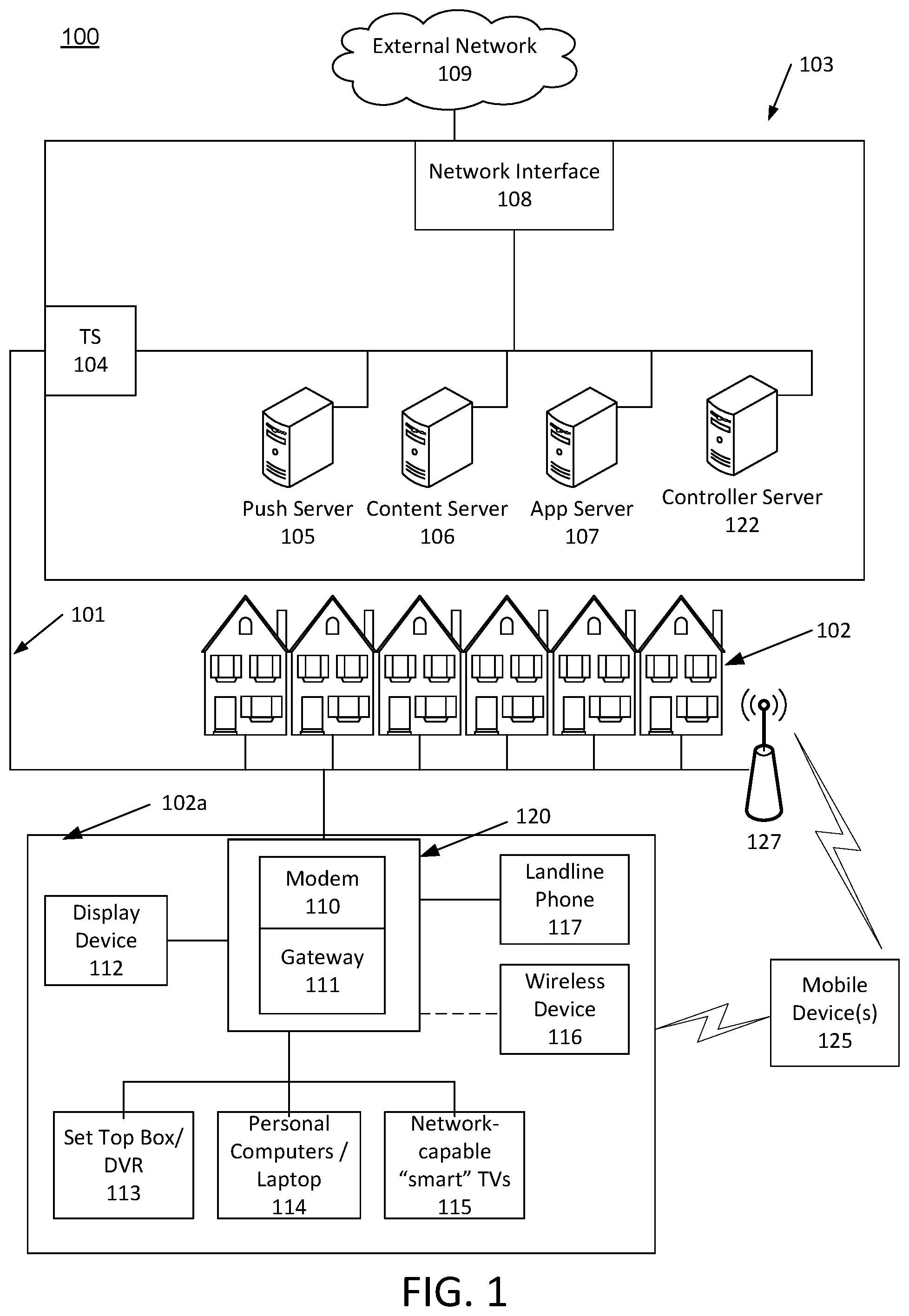 Patent US11778533 — Path optimization in a mesh network — Figure 1