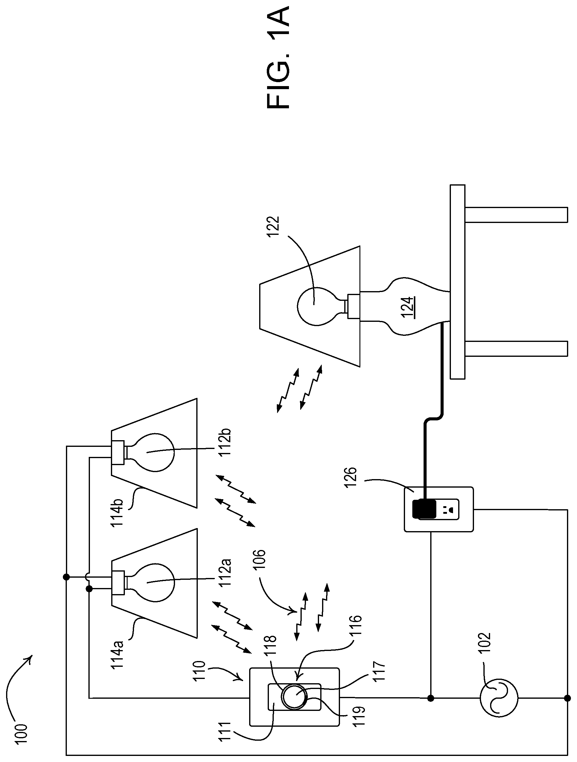 Patent US11778716 Figure 1 – Controlling groups of electrical loads