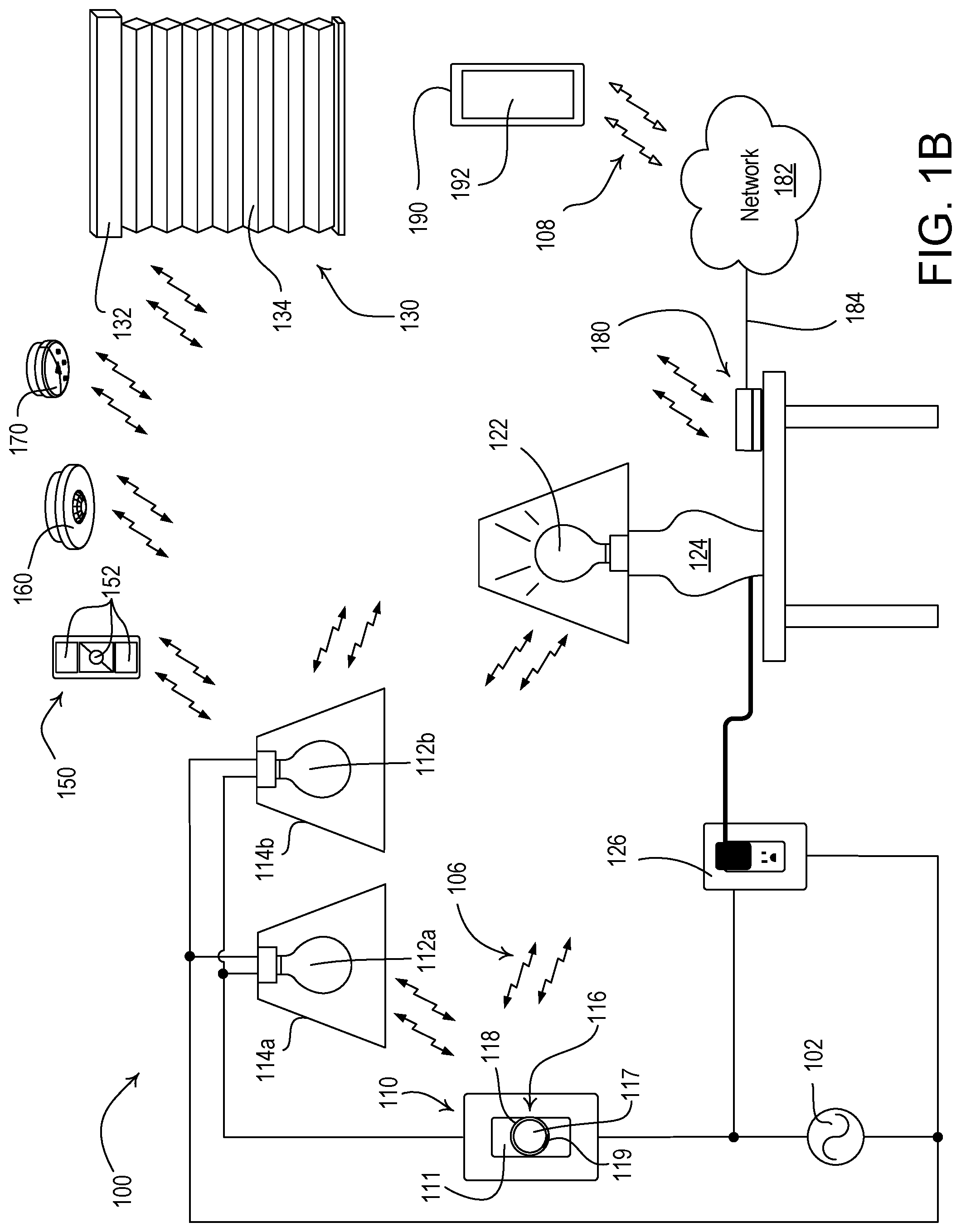Patent US11778716 Figure 2 – Controlling groups of electrical loads