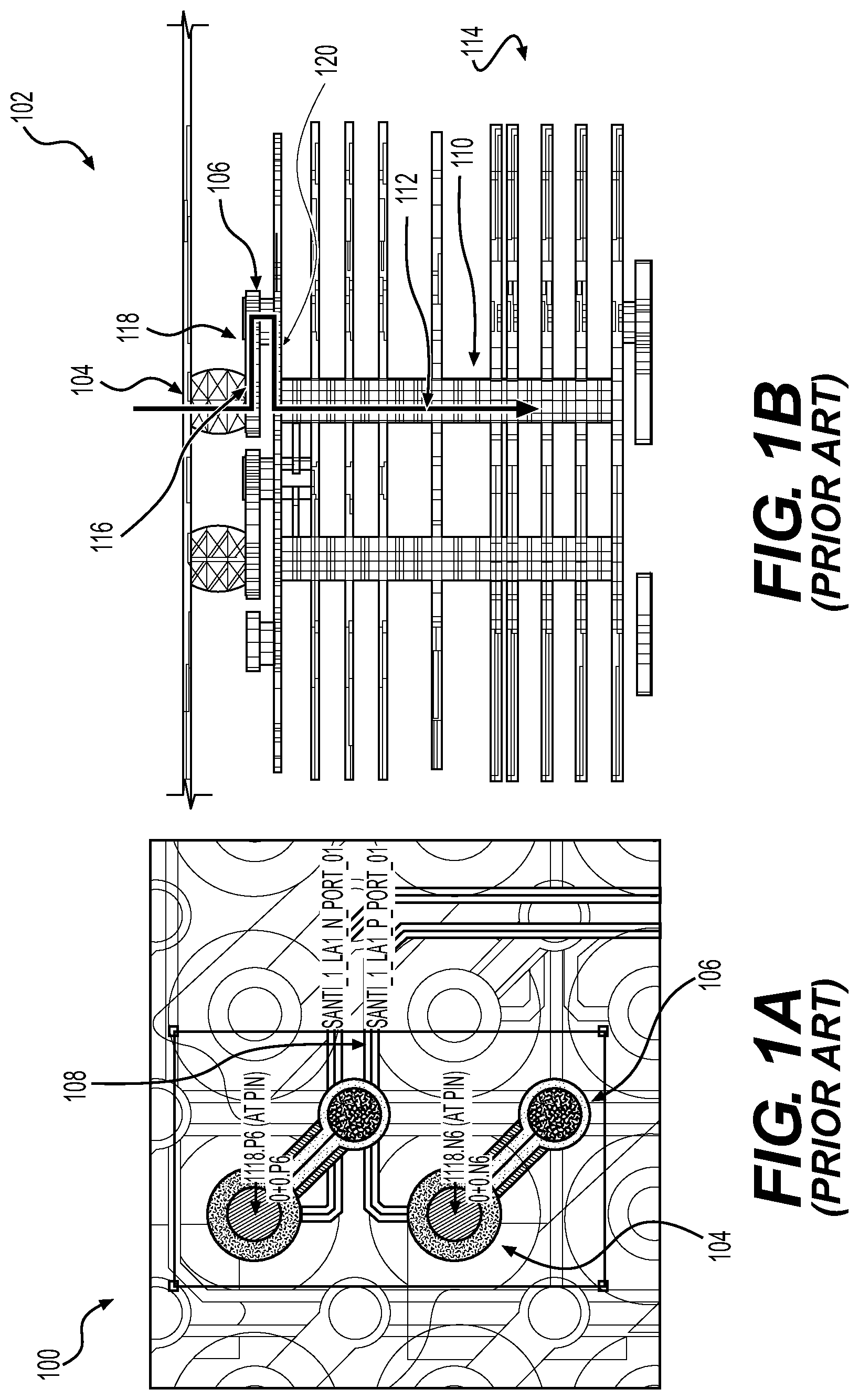 Patent US11778731 — Systems and methods for break out of interconnections for high-density integrated circuit packages on a multi-layer printed circuit board — Figure 1