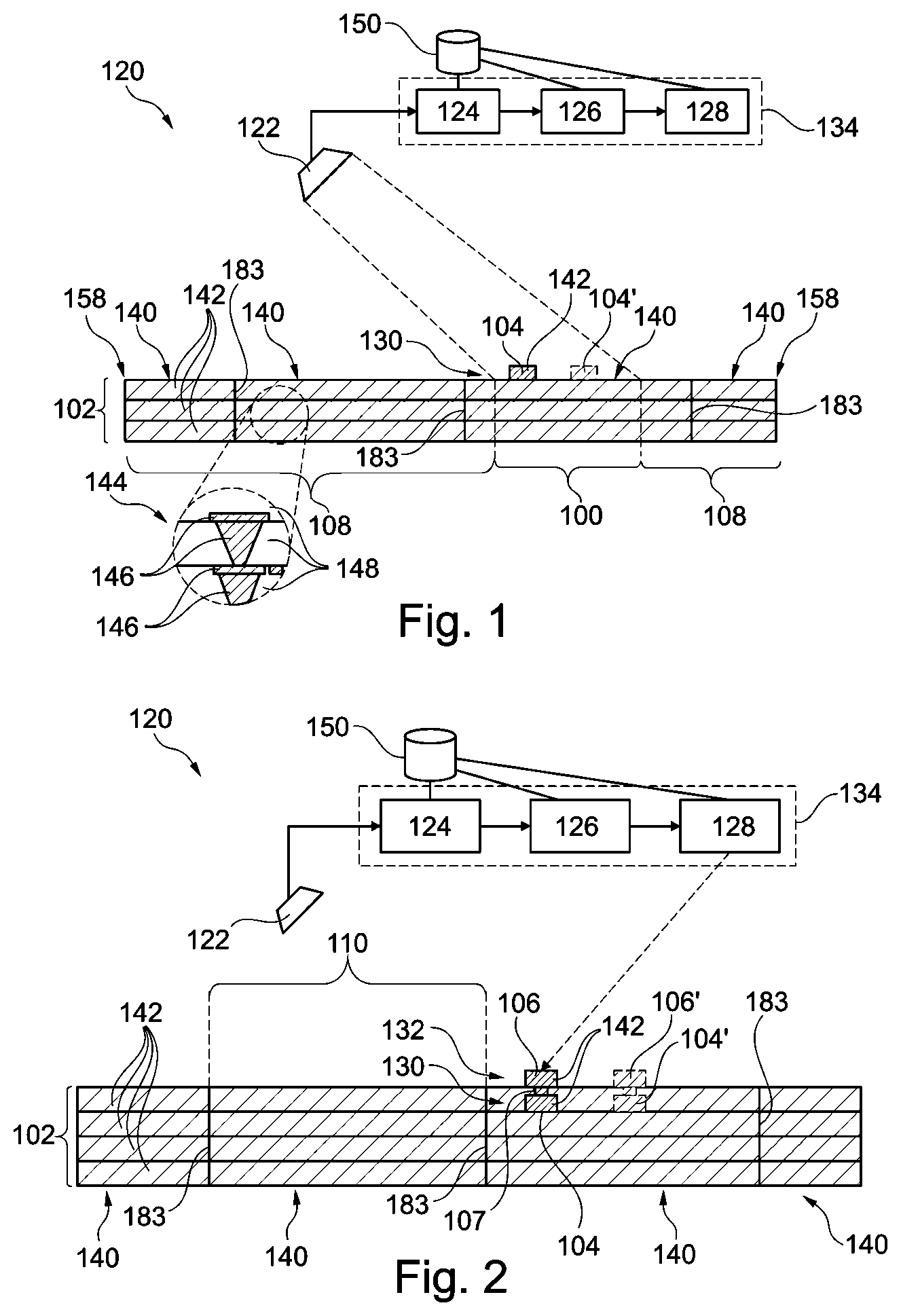 Patent US11778751 — Compensating misalignment of component carrier feature by modifying target design concerning correlated component carrier feature — Figure 1
