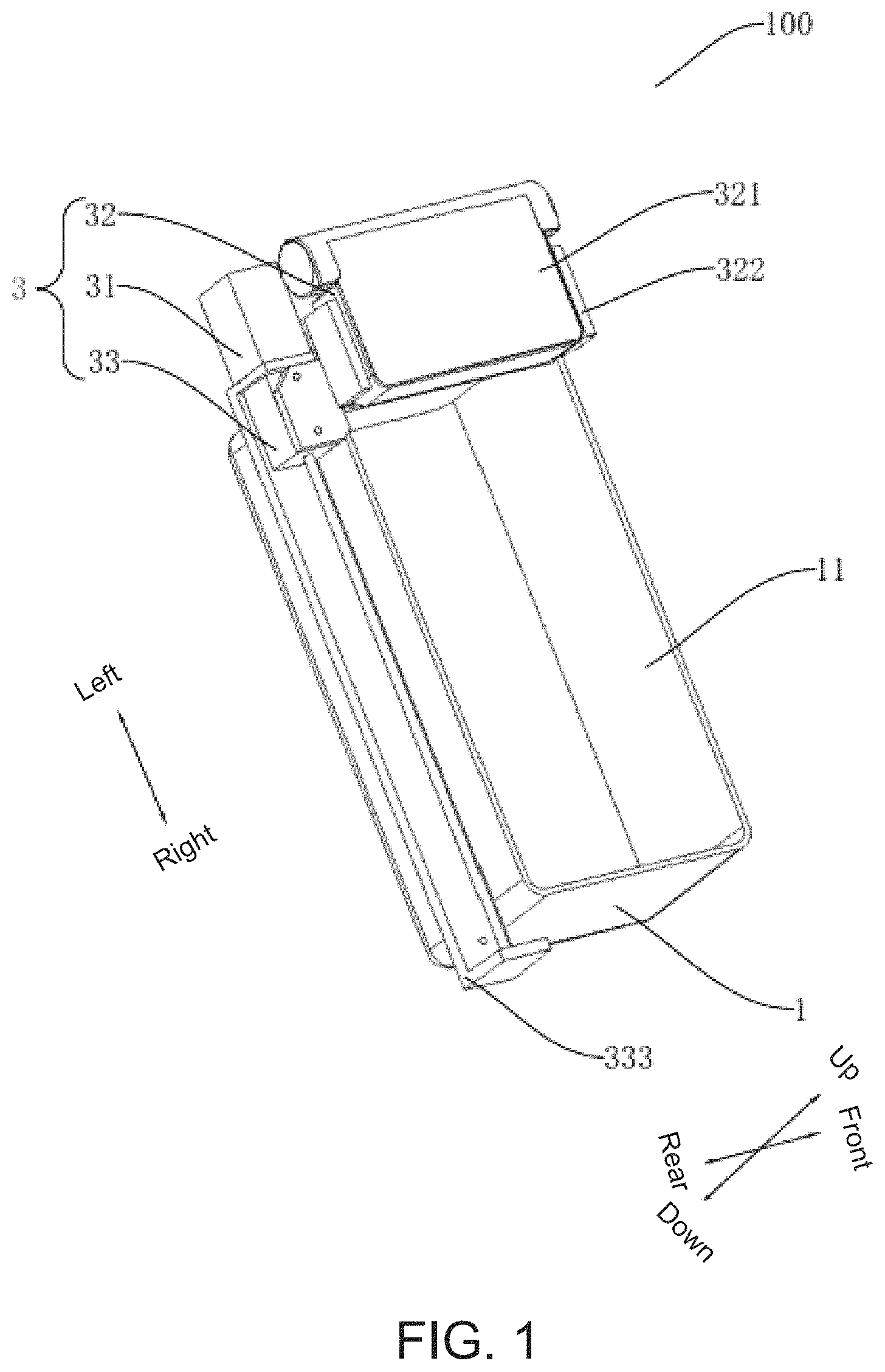 Patent US11778762 — Display assembly and vehicle having the same — Figure 1