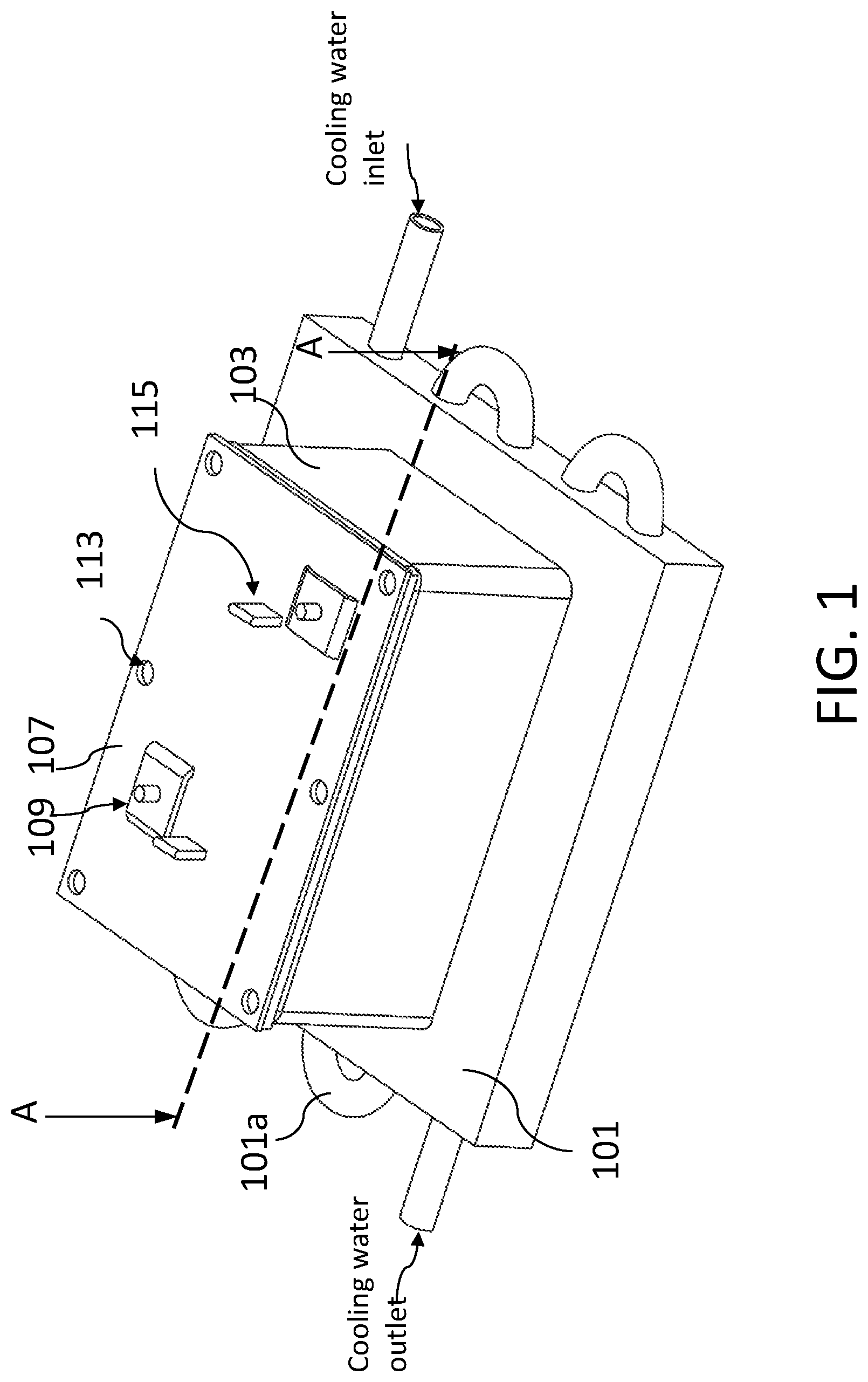 Patent US11778773 Figure 1 – Choke structure with water cooling
