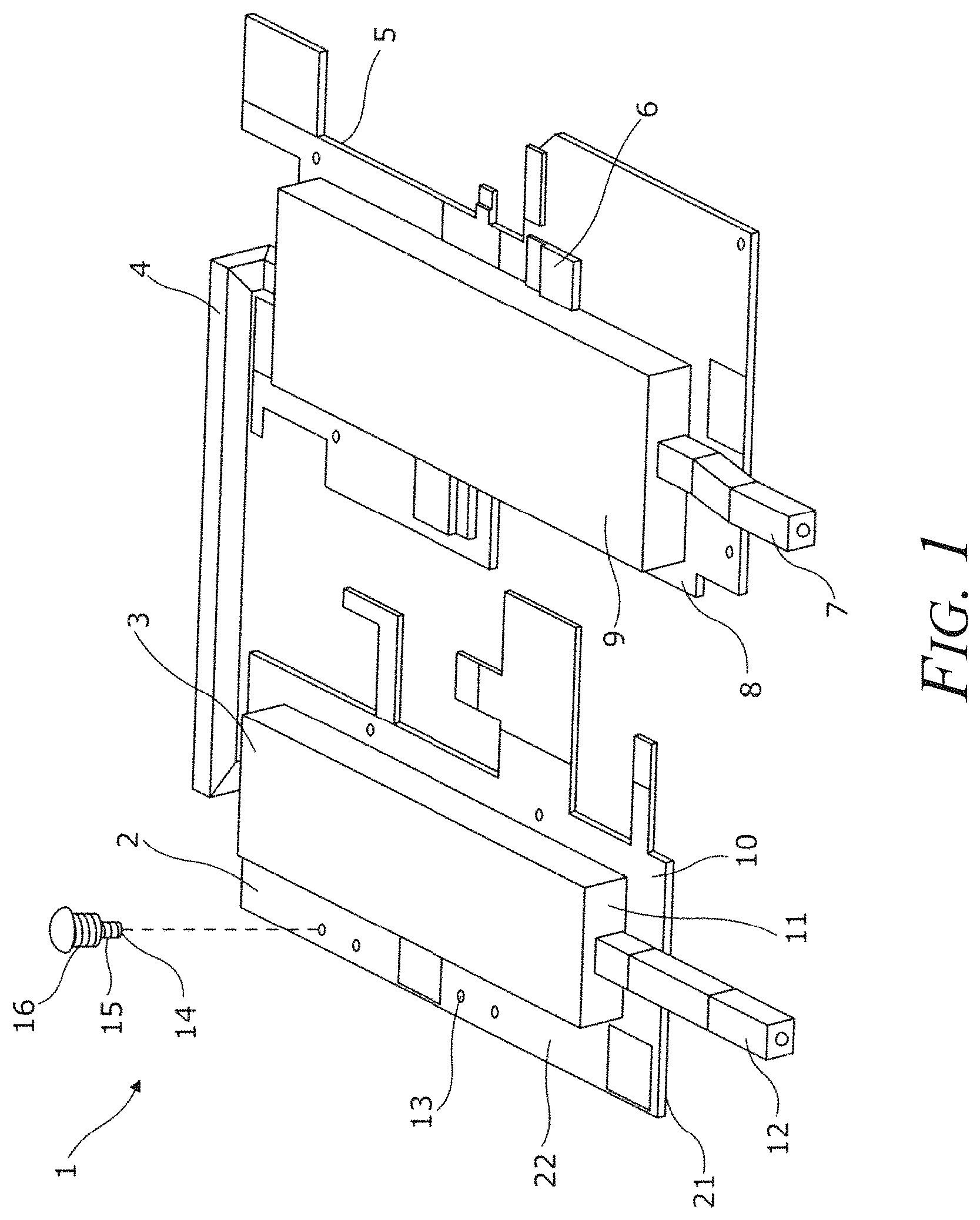 Patent US11778775 Figure 1 – Cooling device and method of manufacturing the same