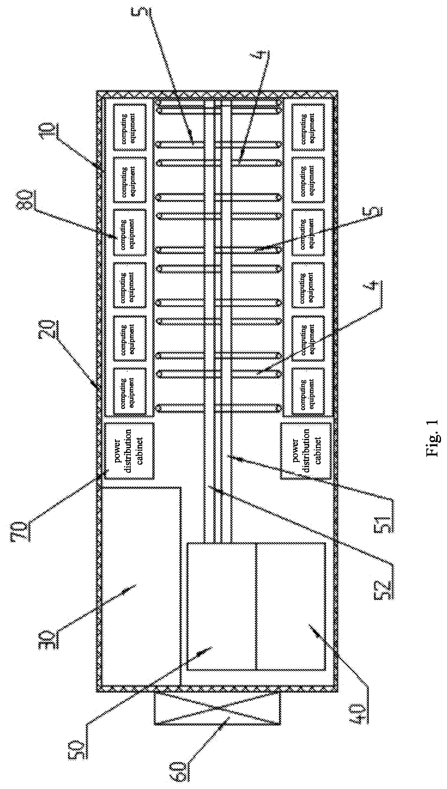 Patent US11778778 — Liquid-cooled container equipment — Figure 1