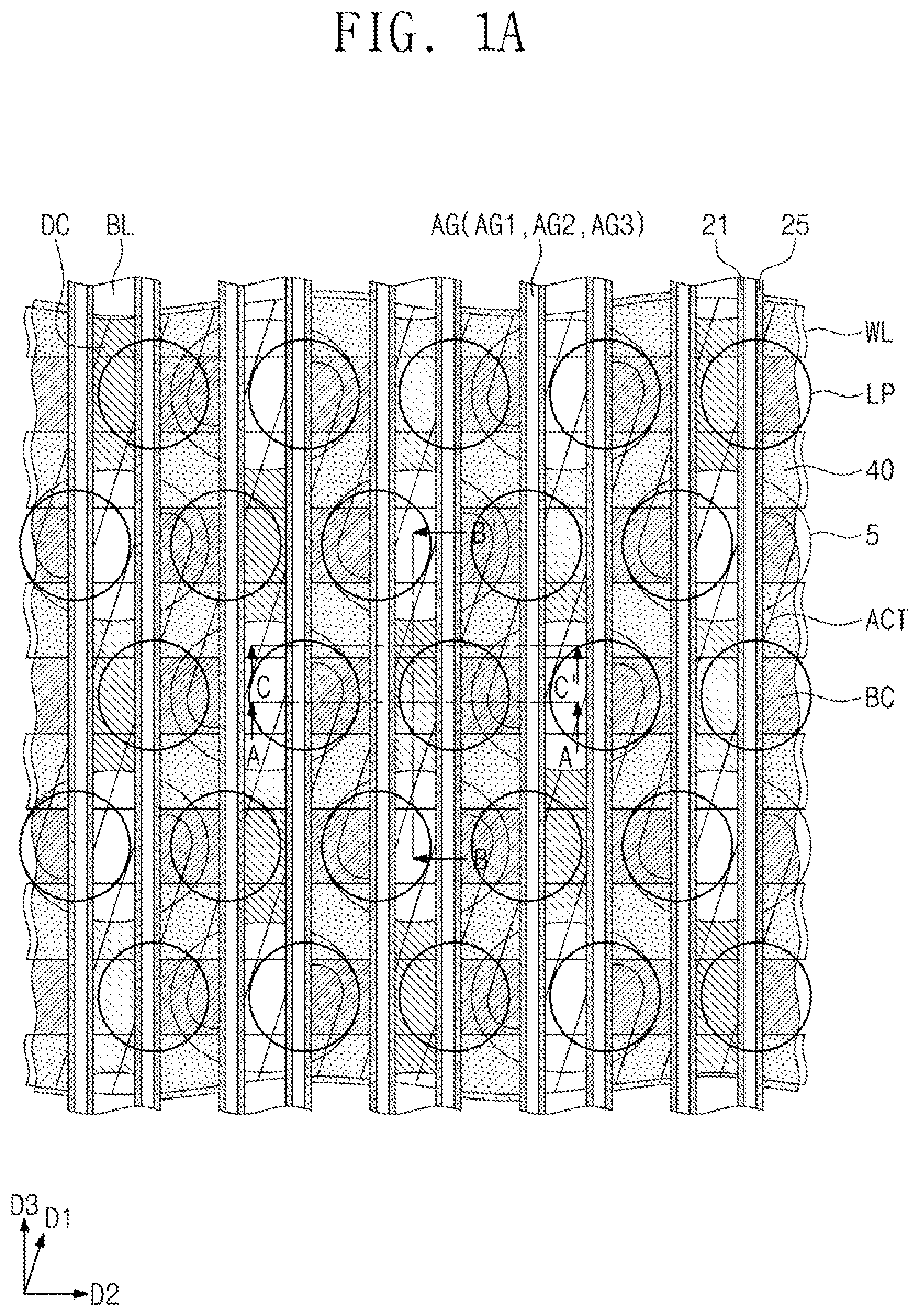 Patent US11778807 — Semiconductor memory device and method of fabricating the same — Figure 1