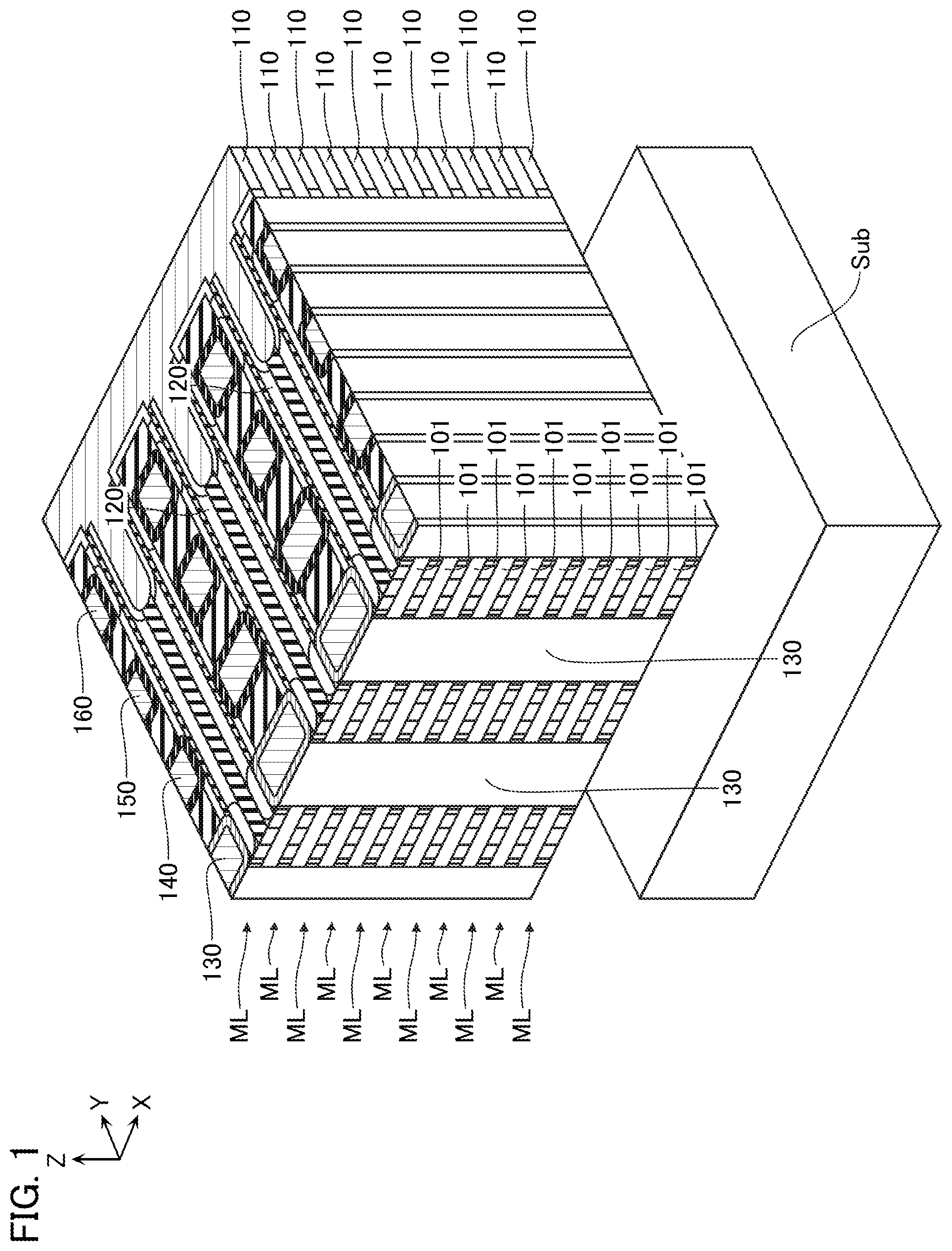 Patent US11778808 — Semiconductor memory device — Figure 1
