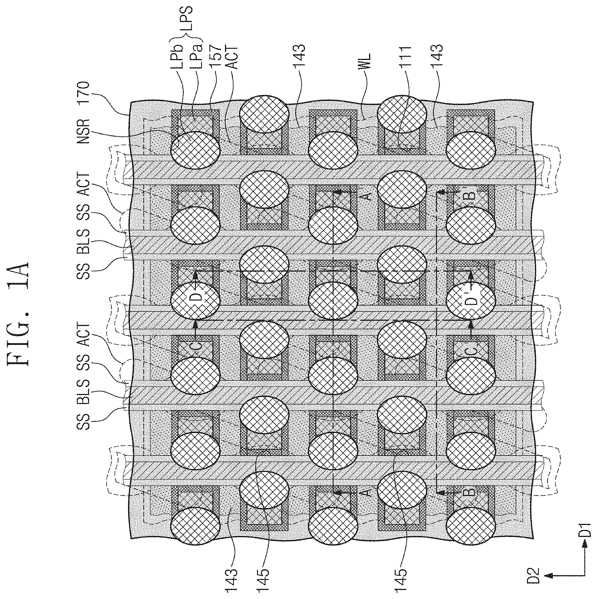 Patent US11778811 — Semiconductor memory device and method of fabricating the same — Figure 1