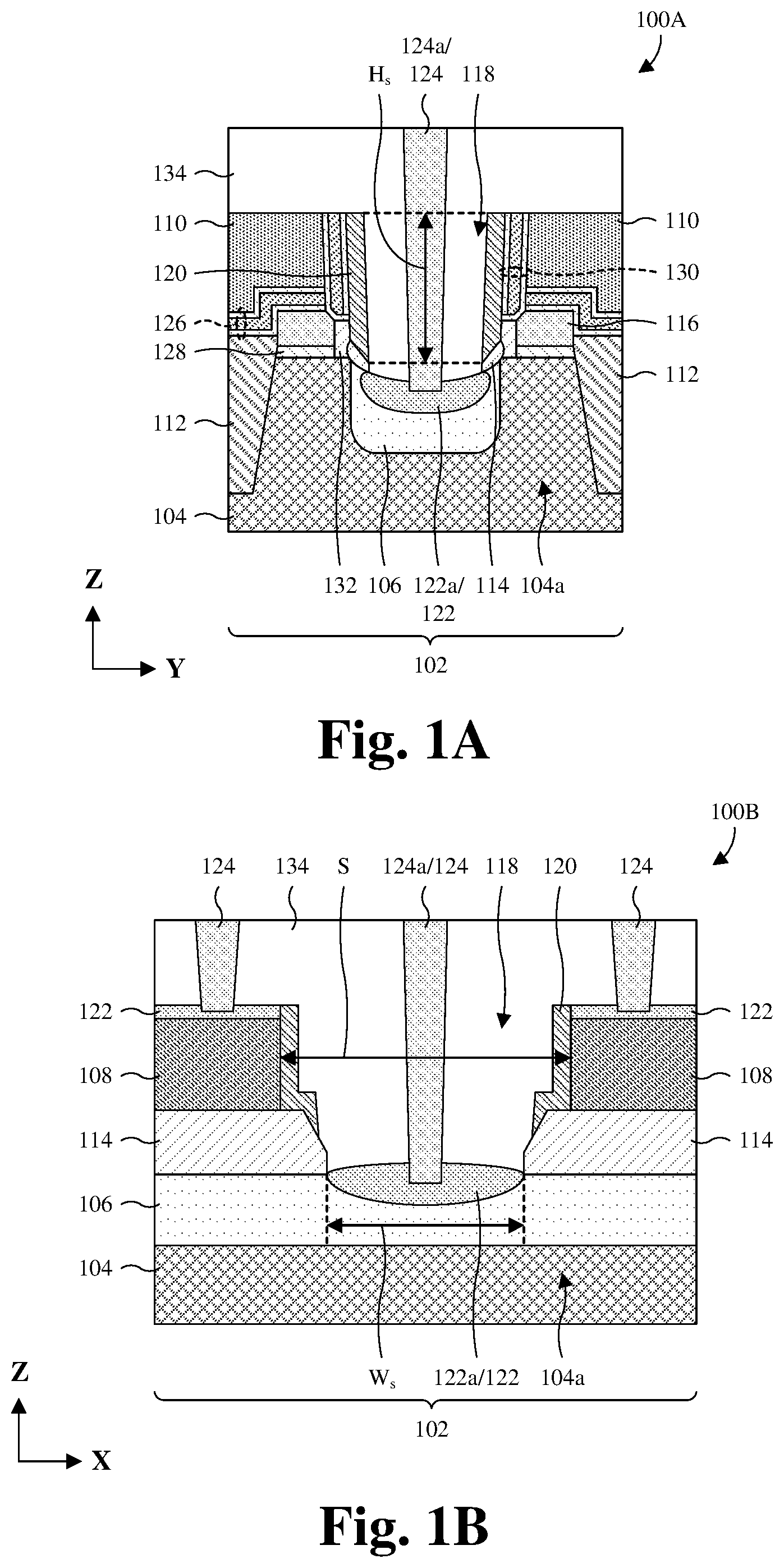 Patent US11778816 — Etch method for opening a source line in flash memory — Figure 1